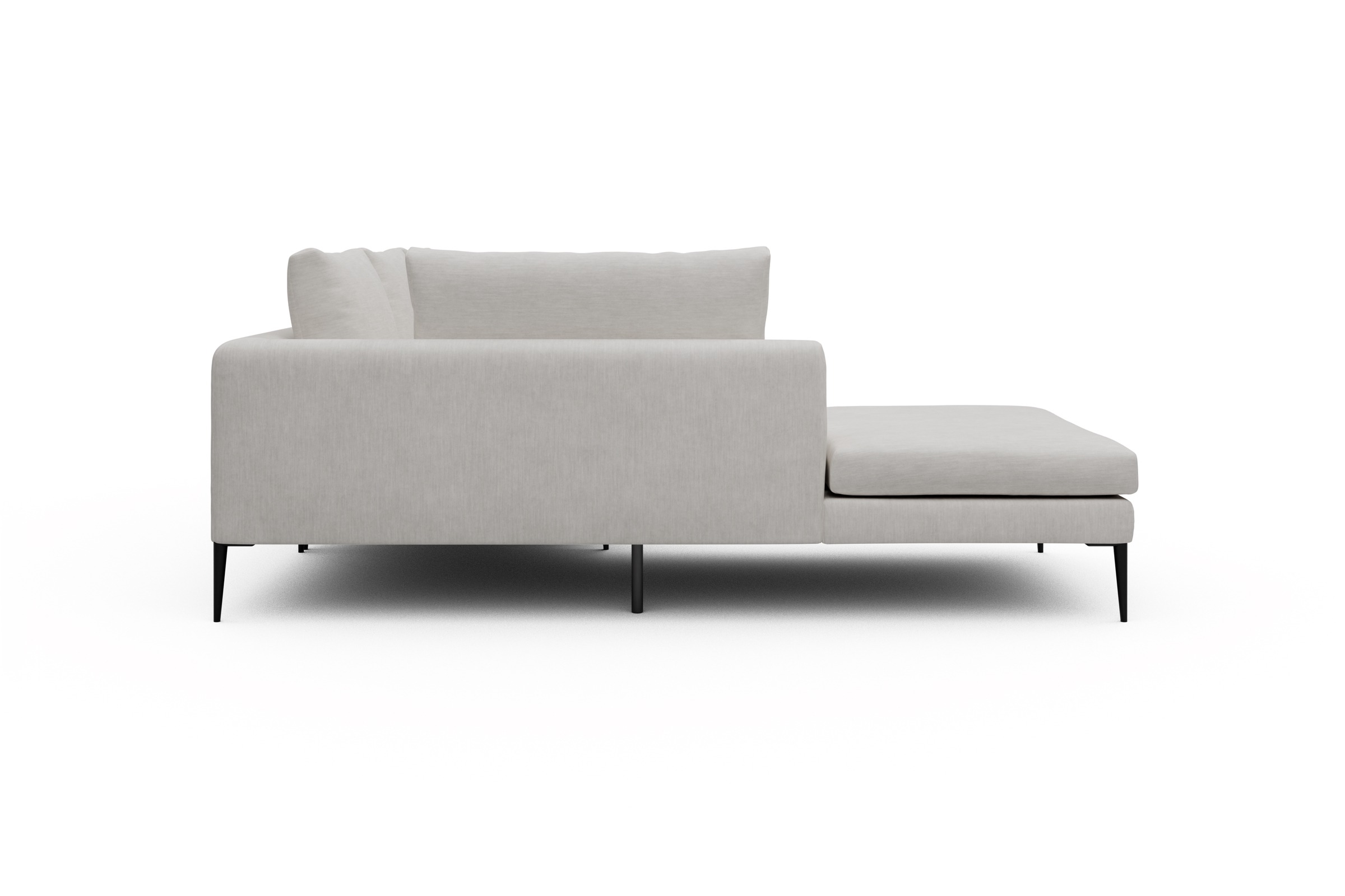 Ecksofa Paul Relax-Ecke links mit 2-Sitzer Vivus-Dusty-Off-White