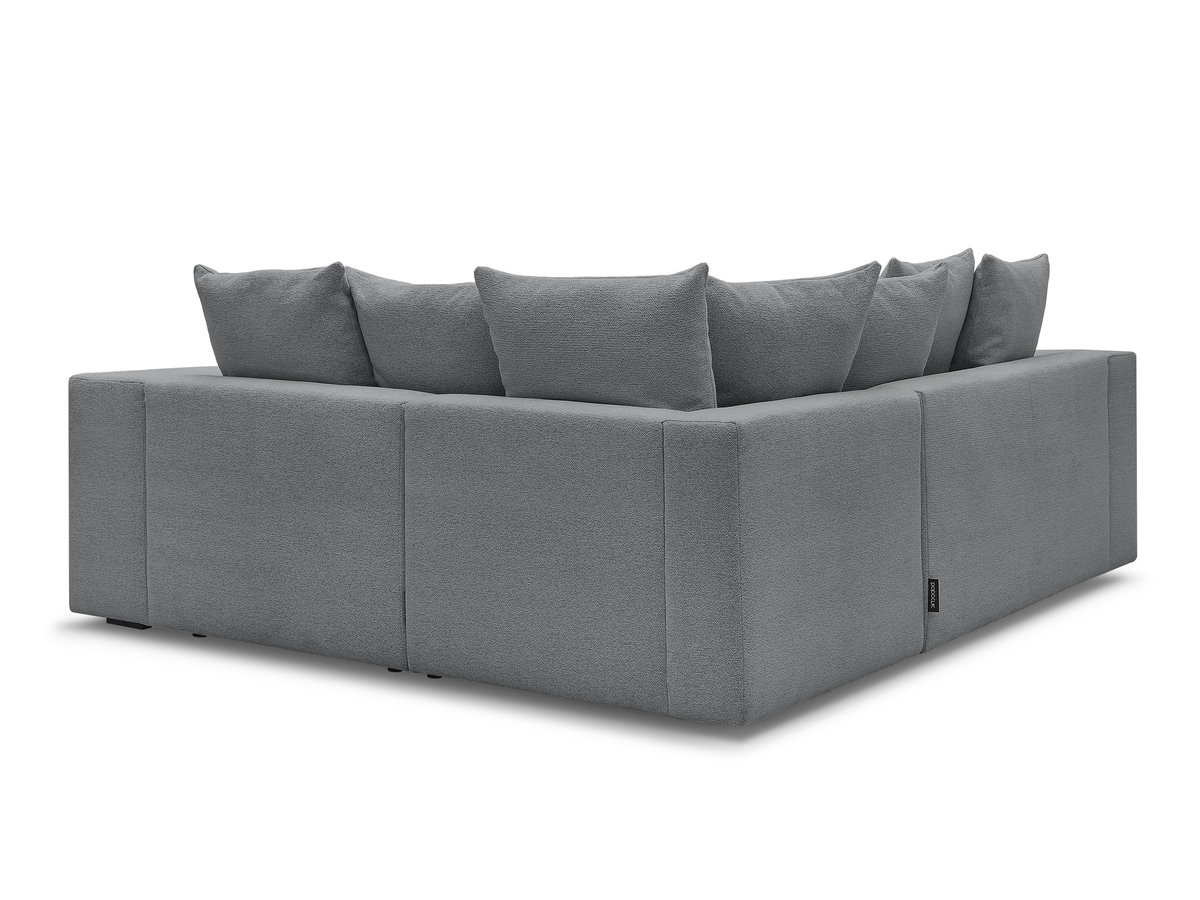 Bobochic Voltaire Ecksofa 268 × 214 cm Melange-Stoff Dunkelgrau Ecke rechts