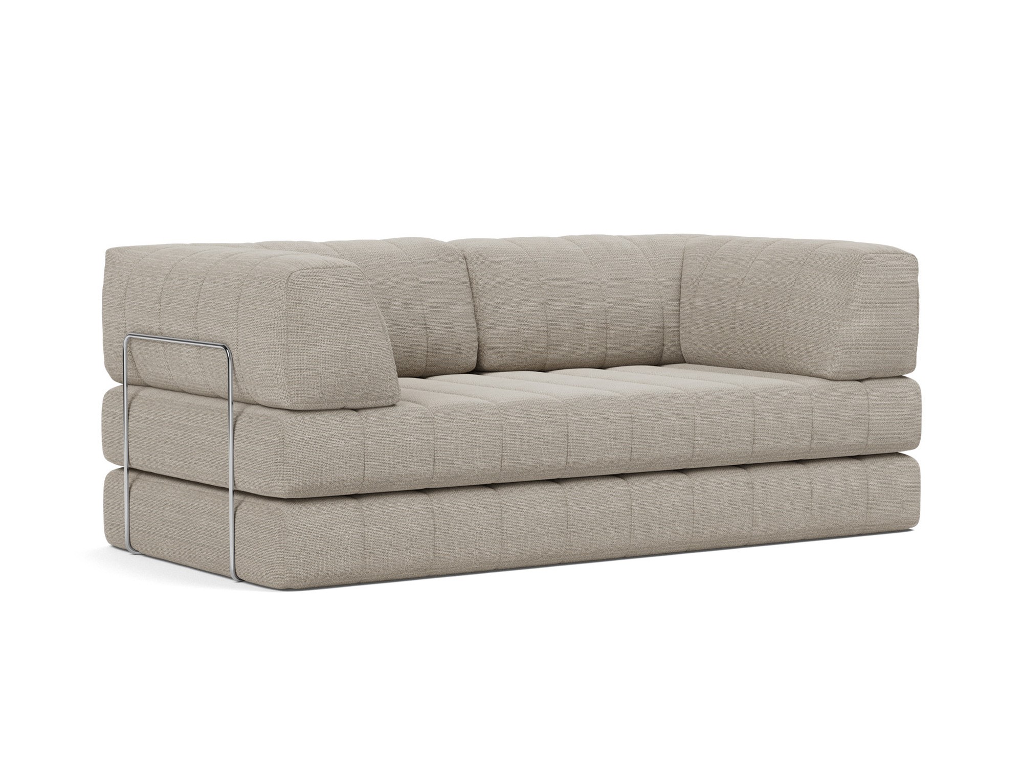 Schlafsofa CozyPad mit Armlehnen Strukturierter Stoff Kenya 579-Gravel