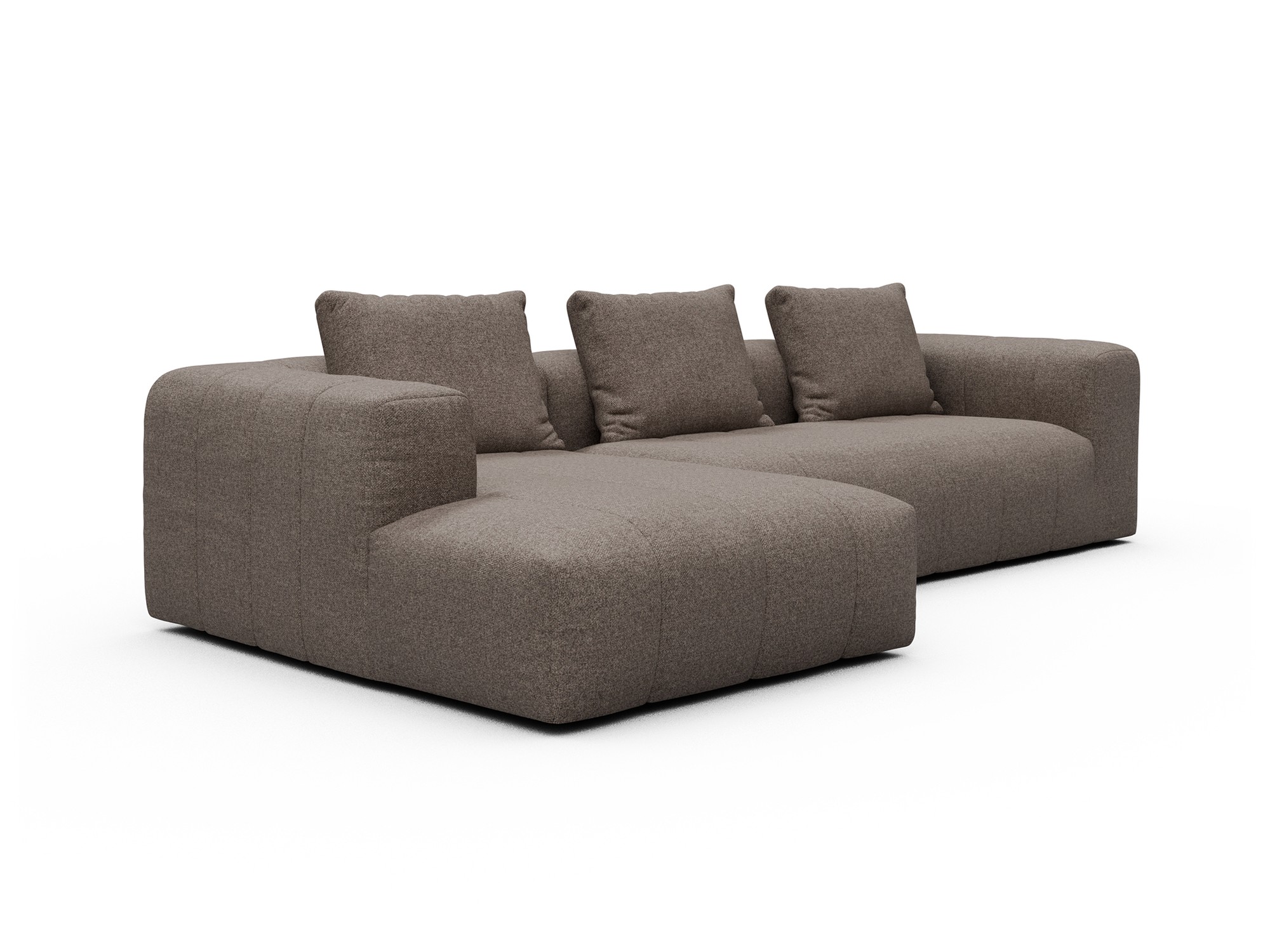 Hugo 2,5-Sitzer Armlehne rechts mit Chaiselongue Sama-Stone moebelfaktor