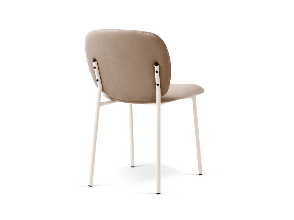 Cosmopolitan Design Stuhl Caroline 2er-Set Samt Magic Velvet Mandelbeige