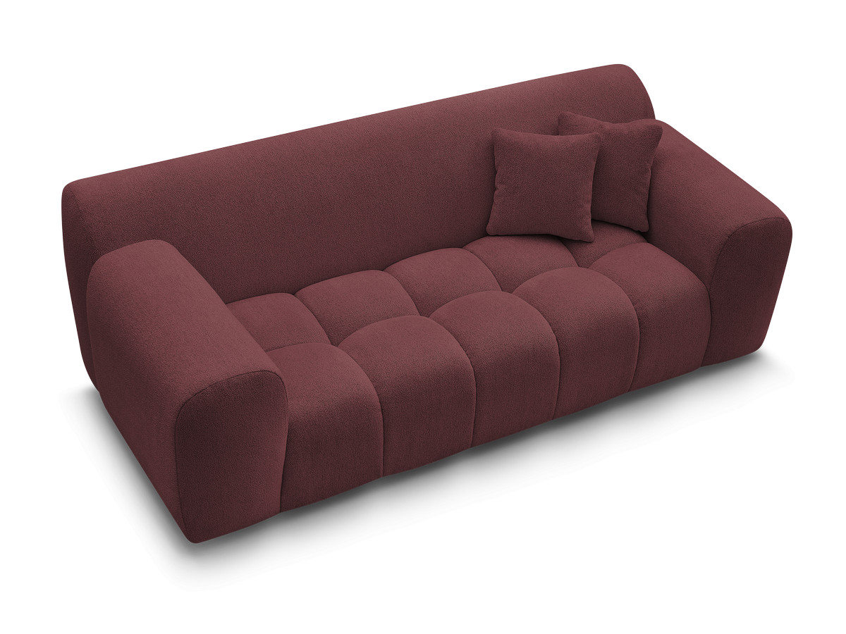 Bobochic Melisse Sofa 2-Sitzer Melange-Stoff Rot