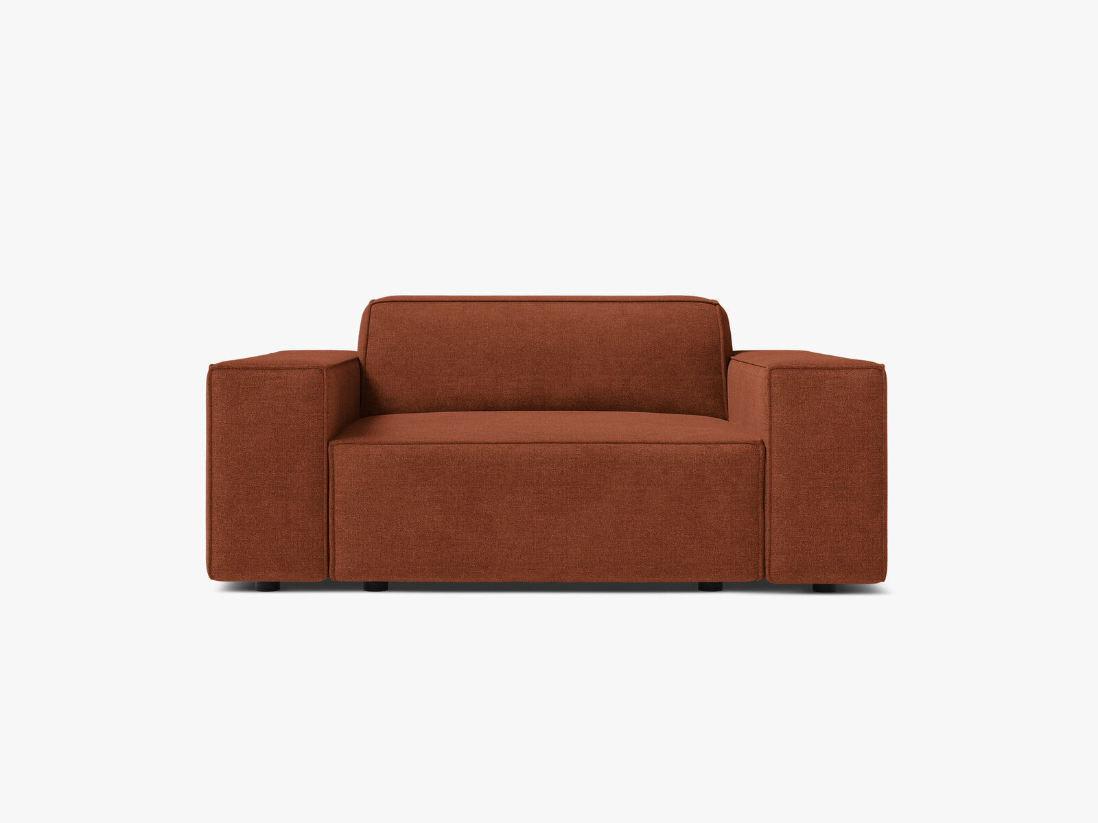Micadoni Sessel Jodie 1-Sitzer Strukturierter Stoff Liberty Ziegel