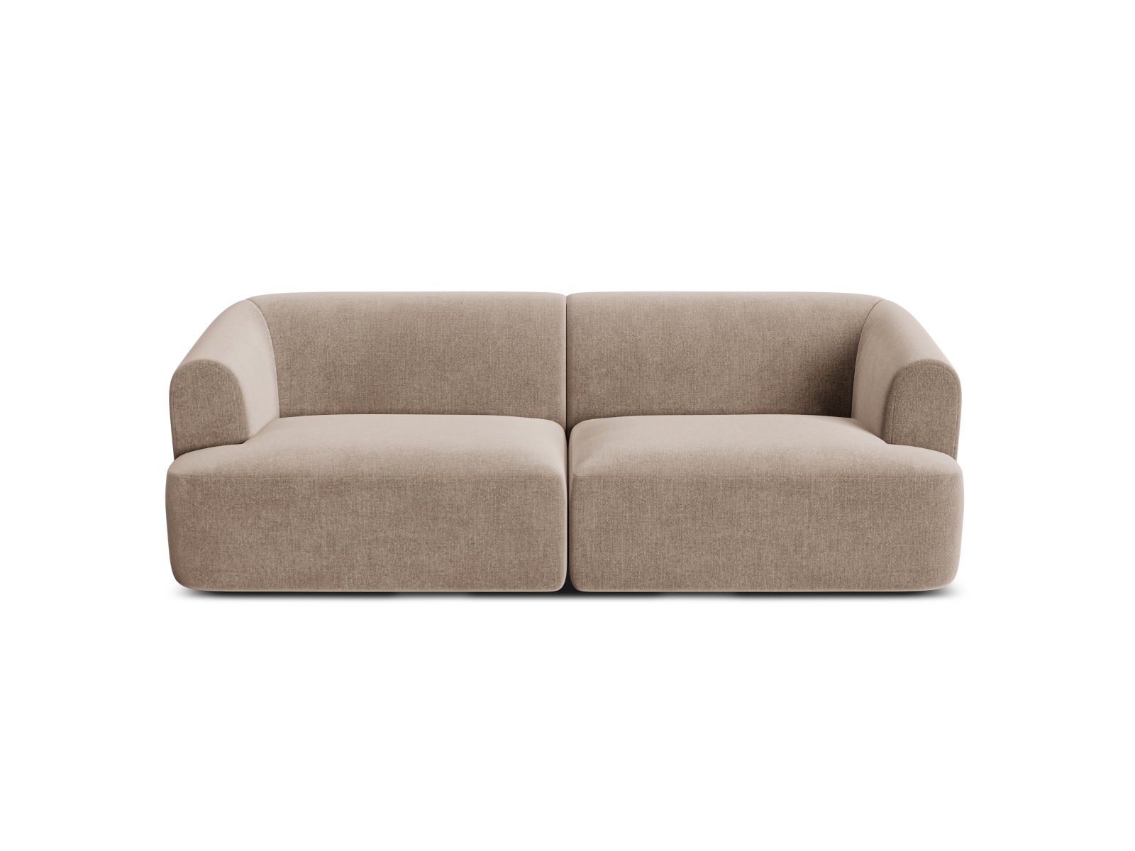 Cosmopolitan Design Sofa Campi 3-Sitzer Samt Vogue Dunkelbeige