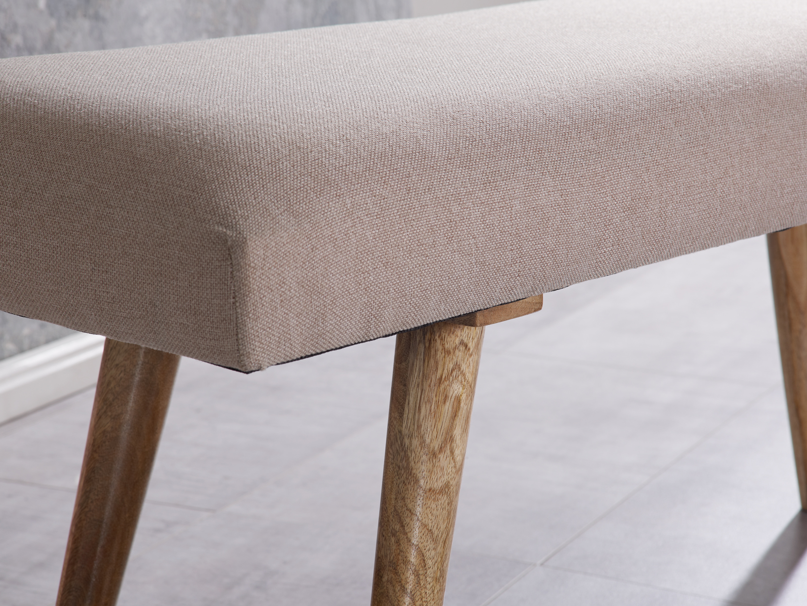 Sitzbank Fanoe Stoff Beige 117 × 38 × 51 cm