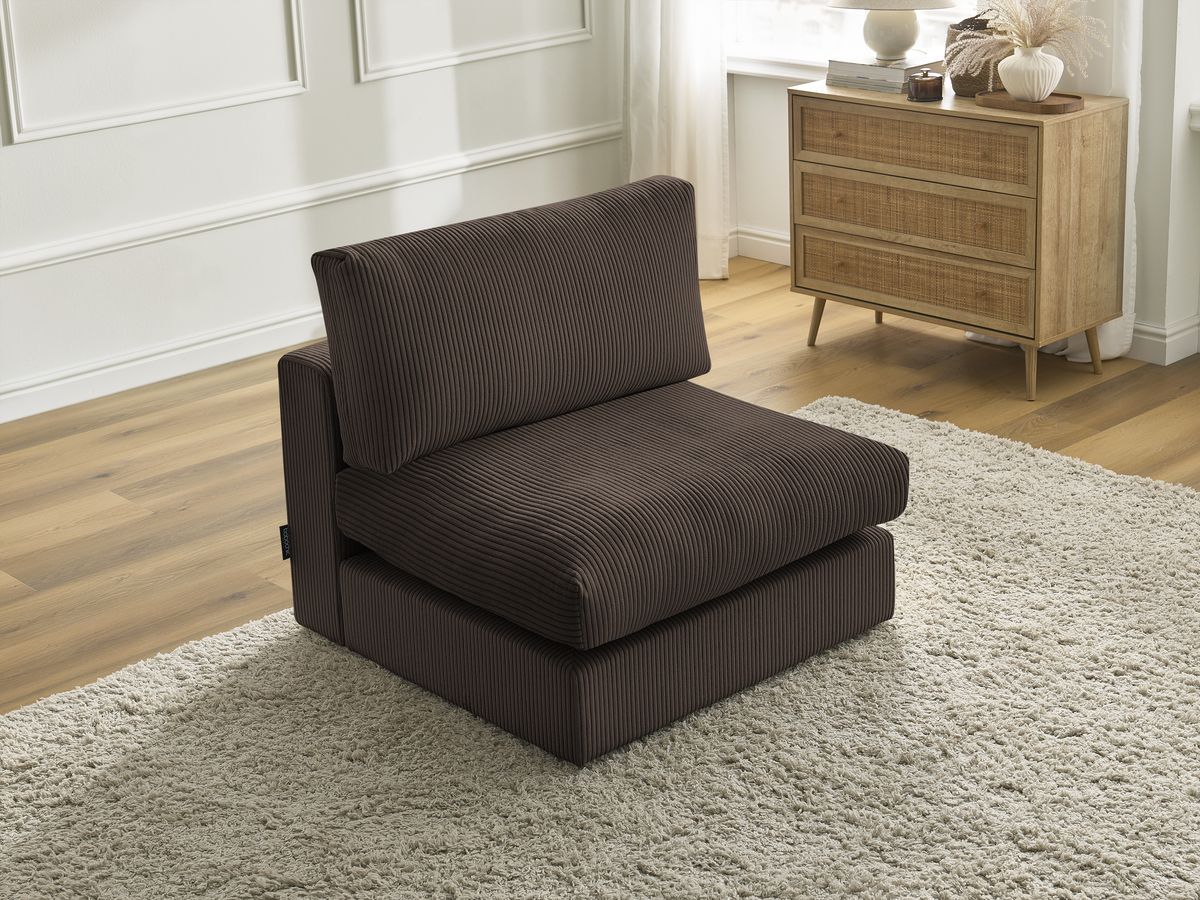Bobochic Paris Sofamodul 1-Sitzer Cordsamt Braun