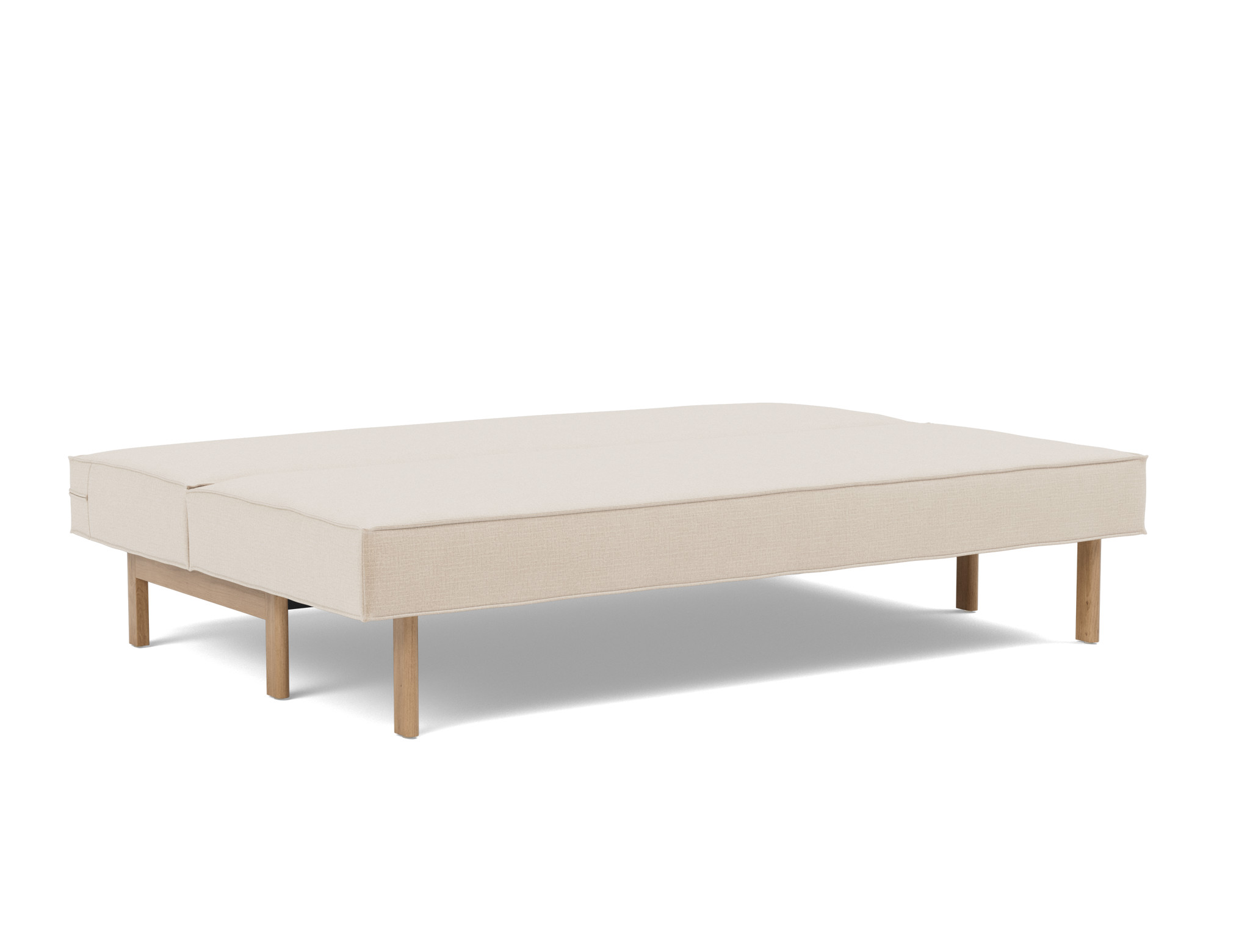 Schlafsofa Sly Chenille Esina 410-Almond-Beige Beine Eiche
