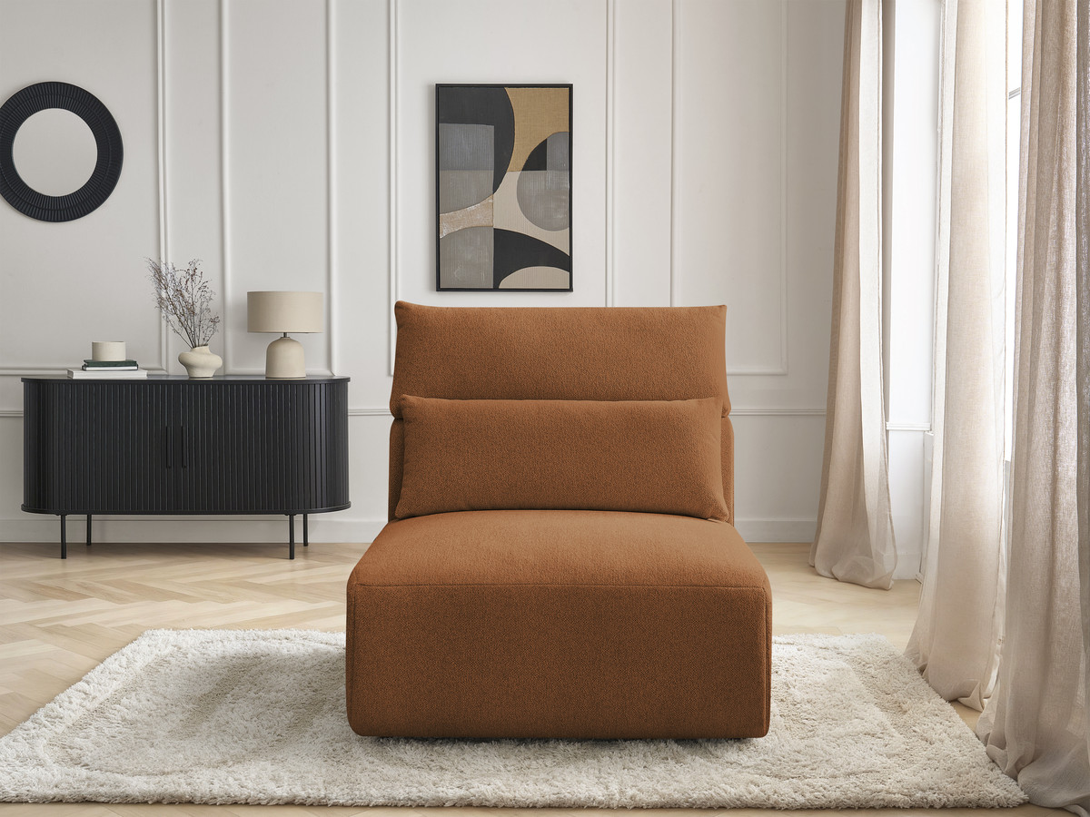 Bobochic Jana Sofamodul 1-Sitzer Melange-Stoff Orange
