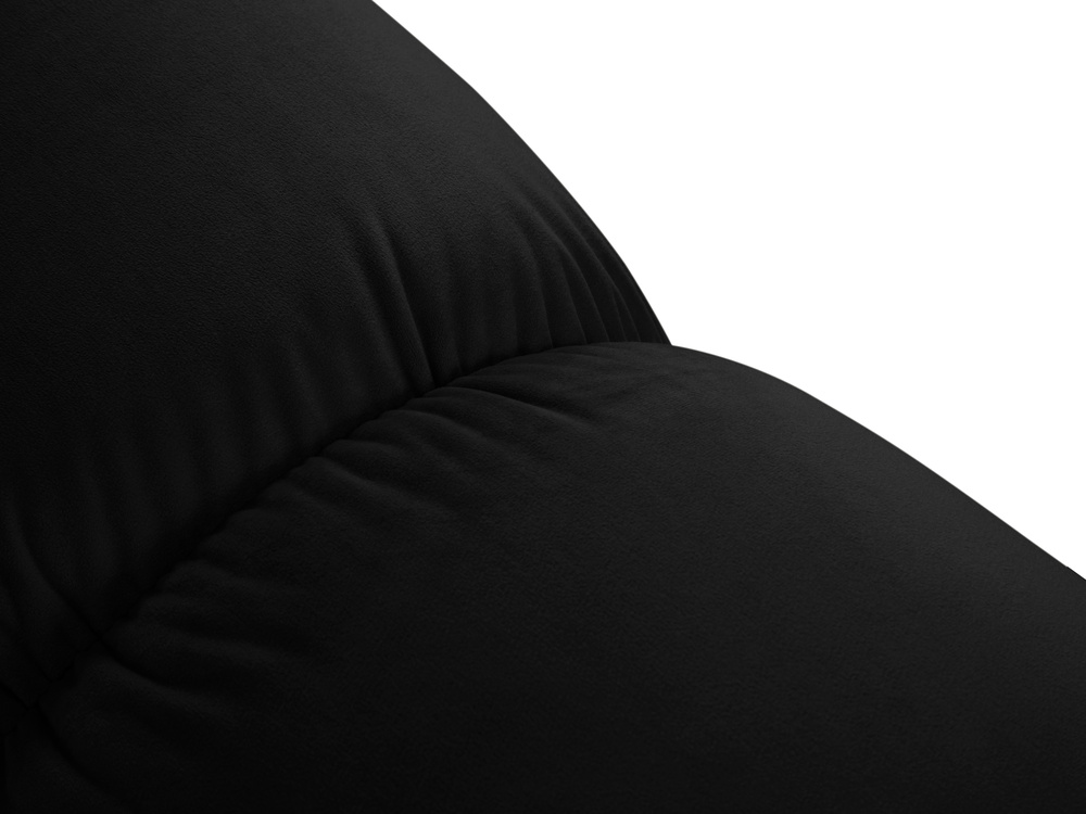 Cosmopolitan Design Modulares Ecksofa Cortina 3-Sitzer Samt Bluvel Schwarz