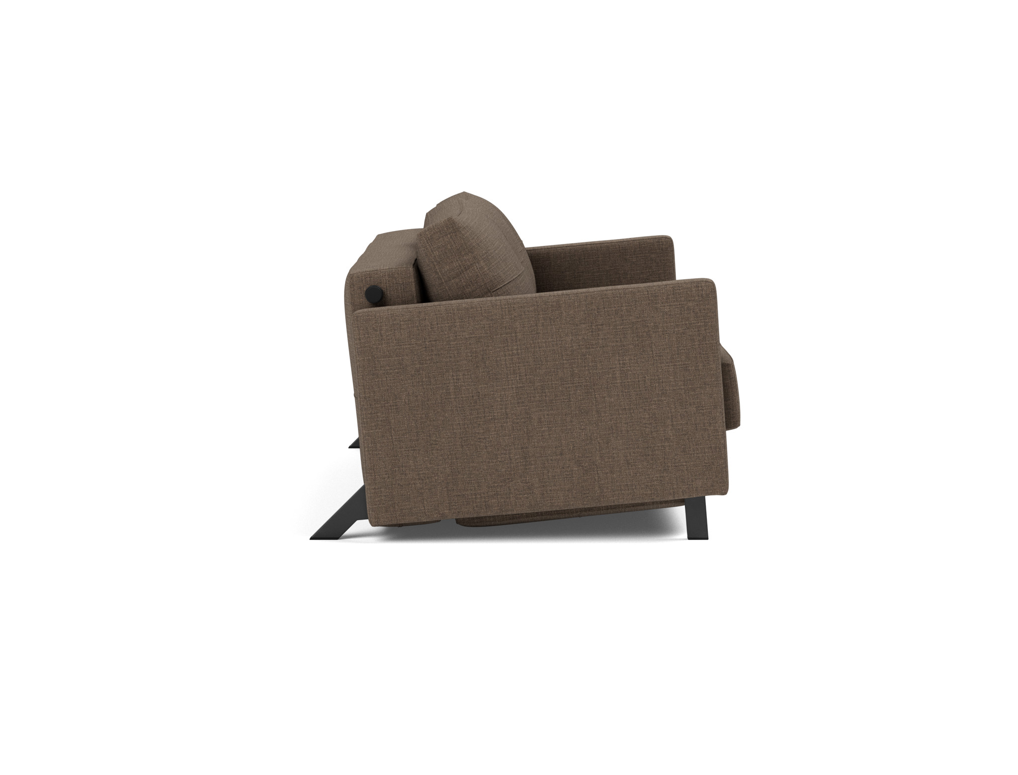 Schlafsofa Cubed mit Armlehnen 140 Chenille Esina 411-Cedar-Brown