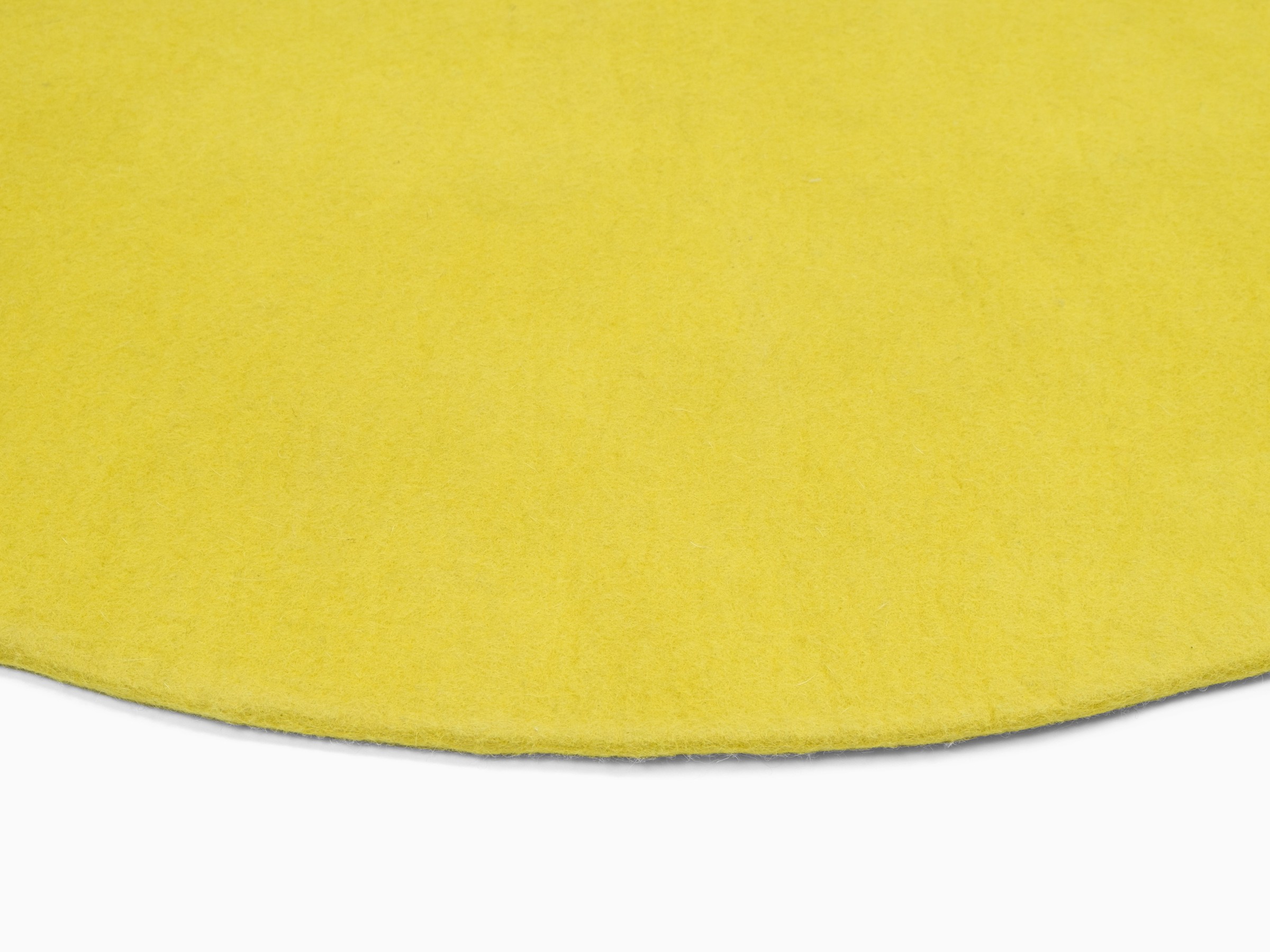 myfelt Kata Filzteppich Gelbgrün rund Ø 50 cm