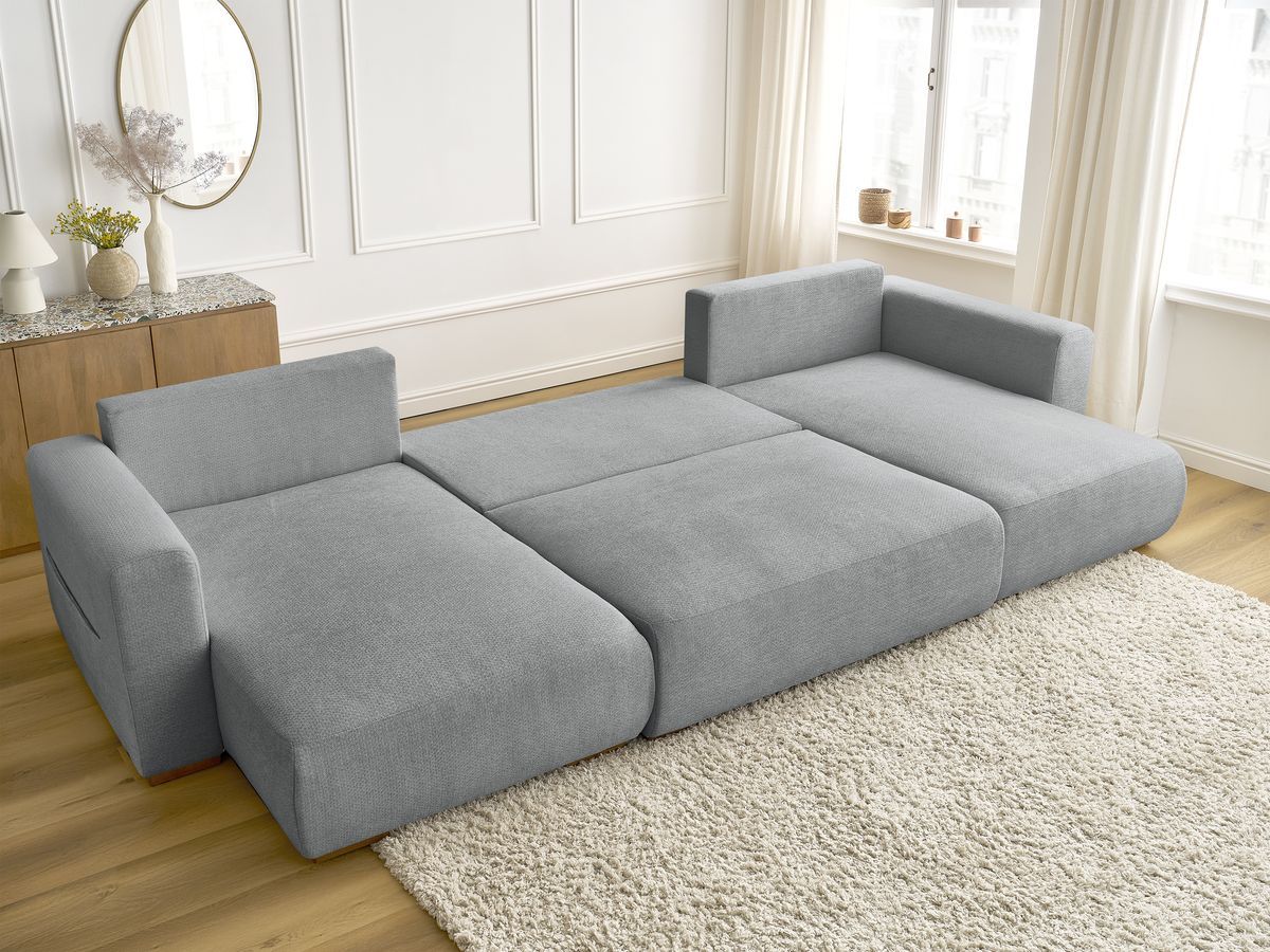 Bobochic Sidonie Wohnlandschaft Melange-Stoff Dunkelgrau