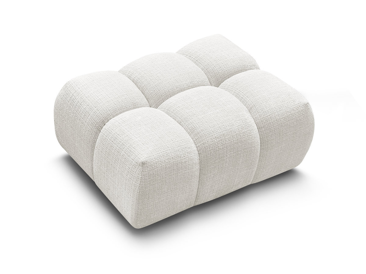 Bobochic Melisse Pouf Strukturstoff Weiß