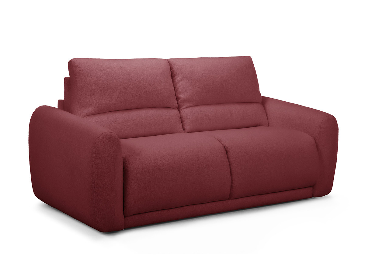 Bobochic Minorque Schlafsofa 2,5-Sitzer Chenille Rot, Liegefläche 160 × 200 cm