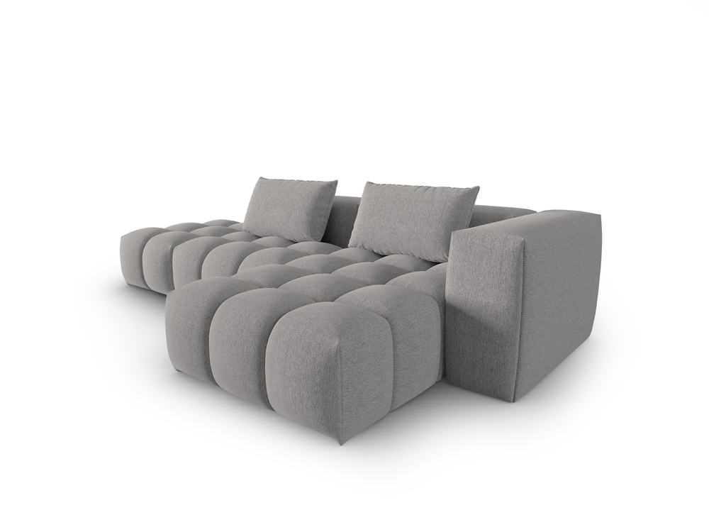 Cosmopolitan Design Ecksofa Verona 4-Sitzer offen Strukturierter Stoff Sorella Warmes Grau Rechts