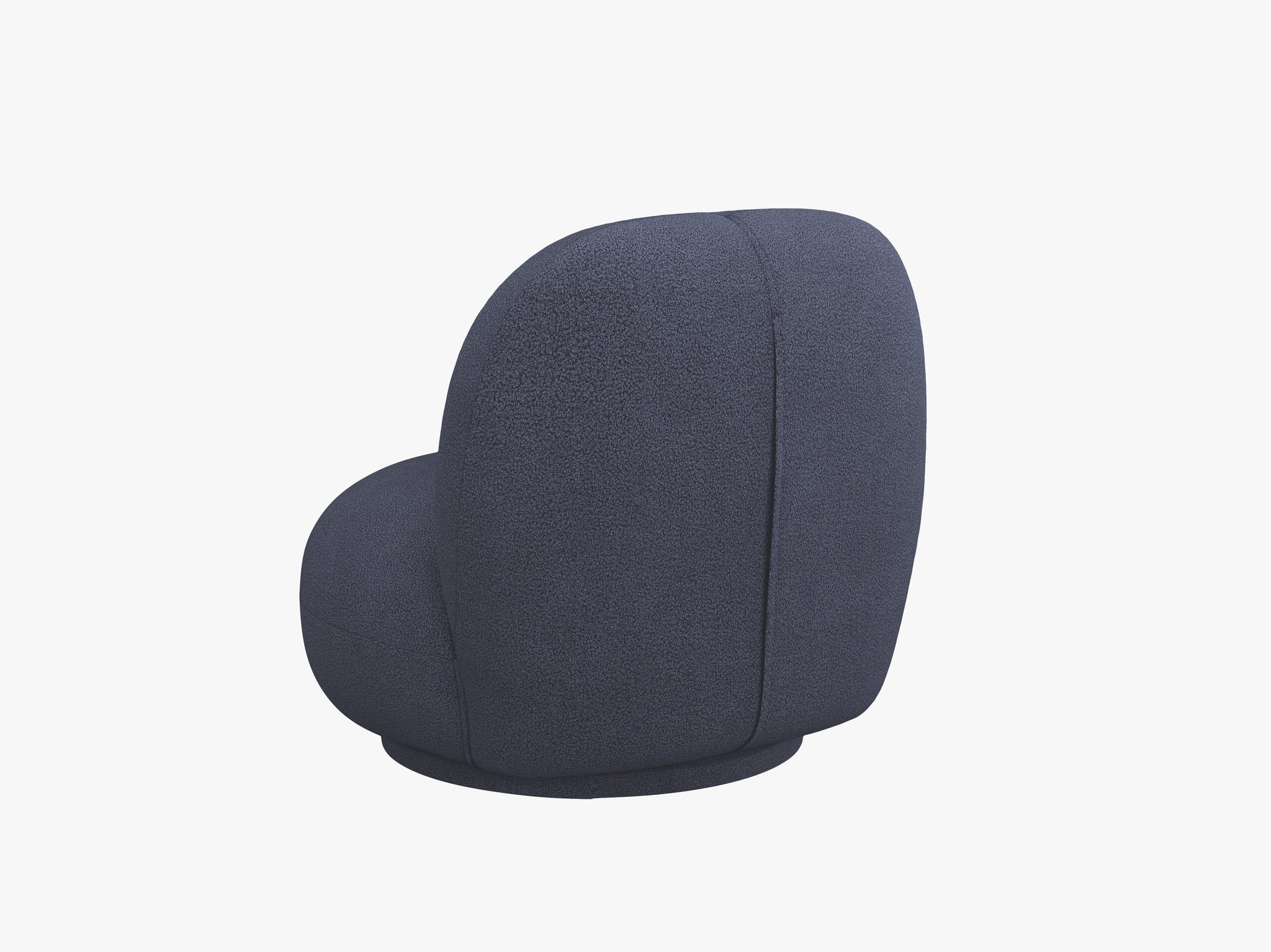 Micadoni Drehbarer Sessel Chuck Boucle Dunkelblau