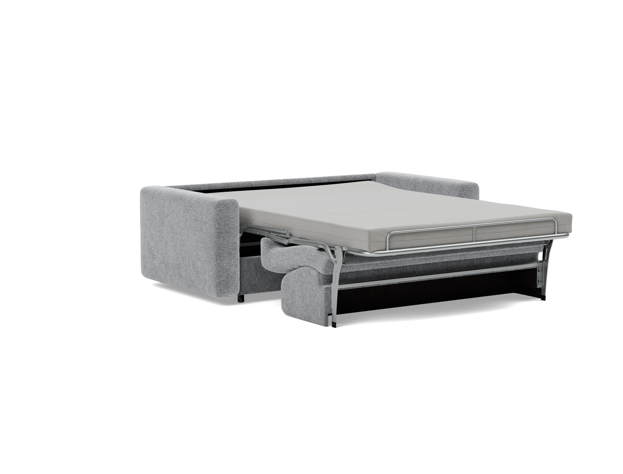 Schlafsofa Killian mit Memory-Matratze 140 Strukturierter Stoff Twist 565-Granite