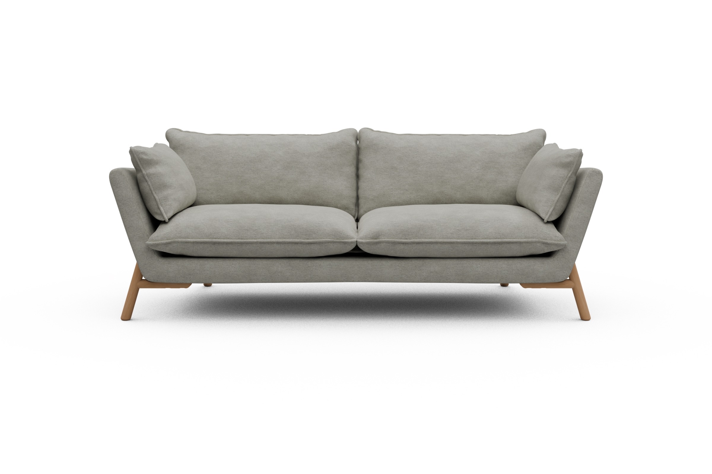 Skandi Home Sofa Emil PREMIUM 3-Sitzer Beinfarbe Eiche Natur Carreno-Moon-Stone-White moebelfaktor