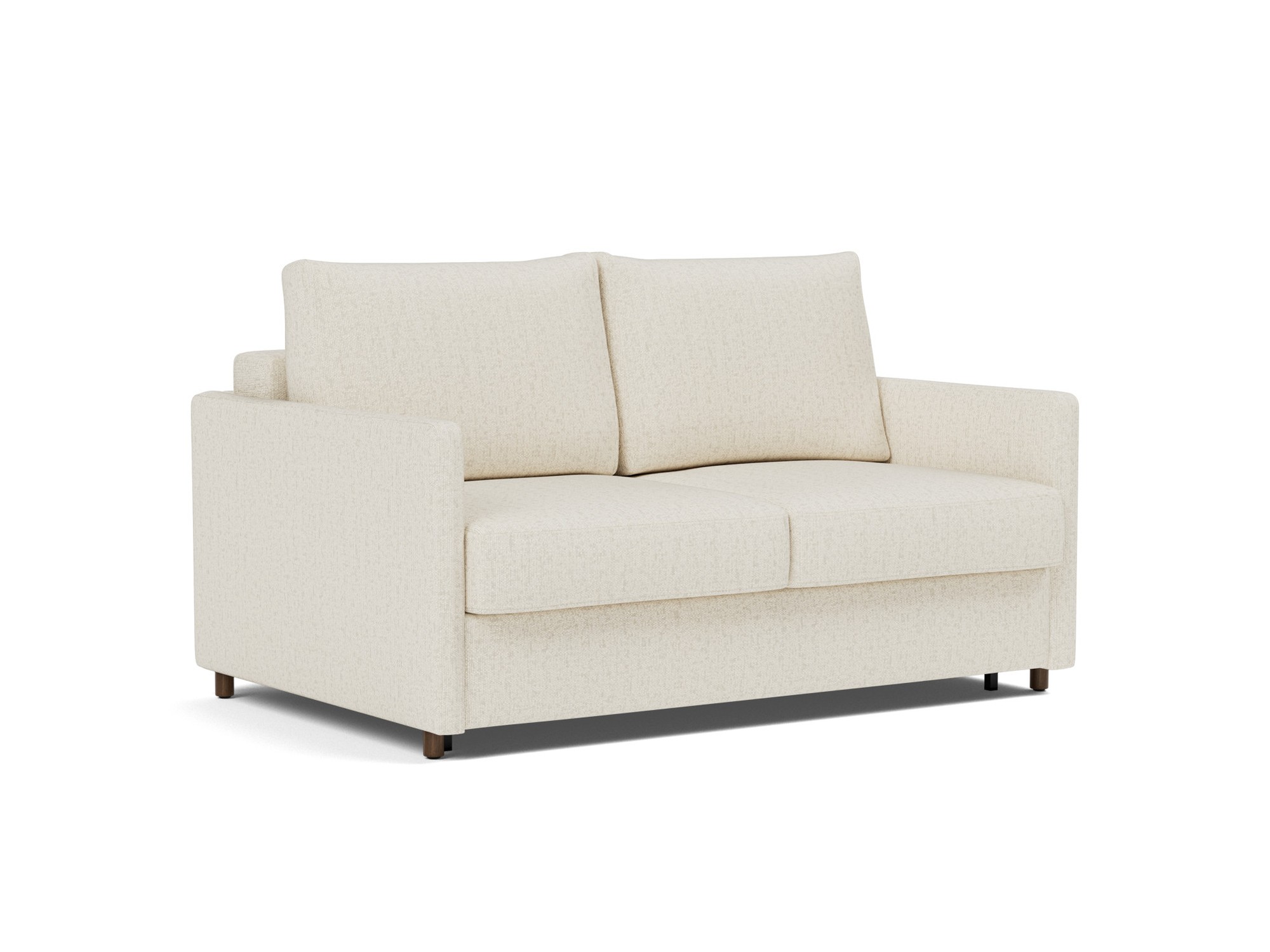 Schlafsofa Neah mit Slim-Armlehnen 140 Boucle Skandi 531-Off-White