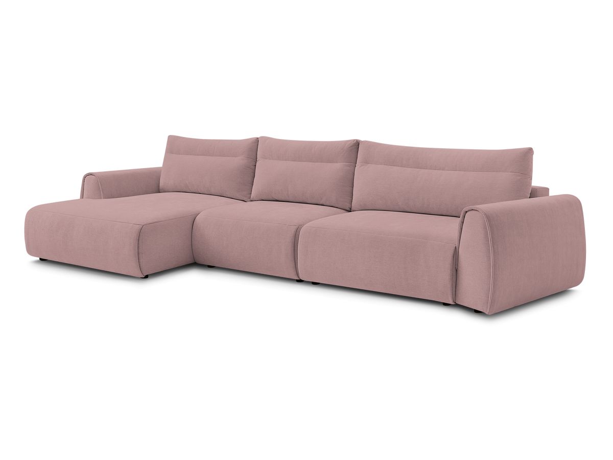 Bobochic Aden Ecksofa 386 × 152 cm Stoff Rosa Ecke links