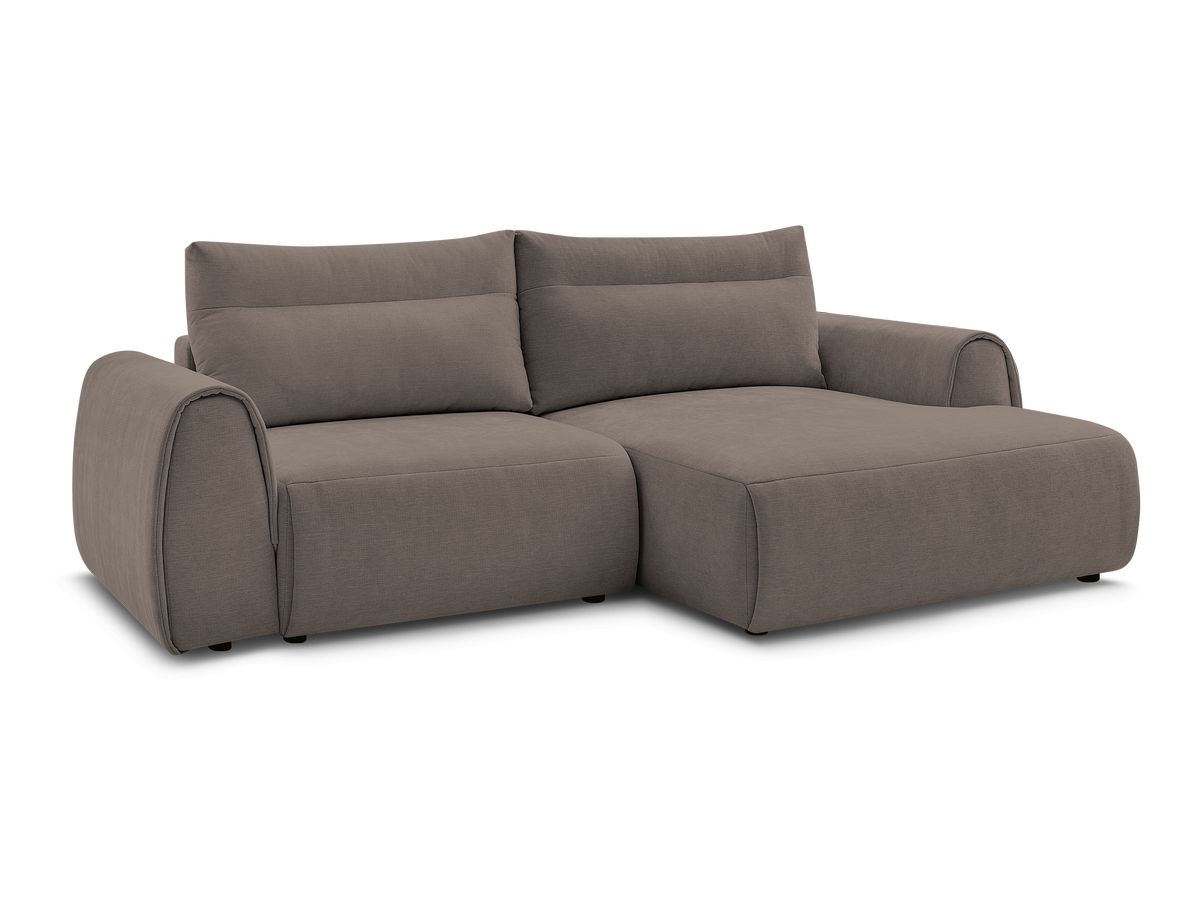 Bobochic Aden Ecksofa 246 × 152 cm Stoff Taupe Ecke rechts