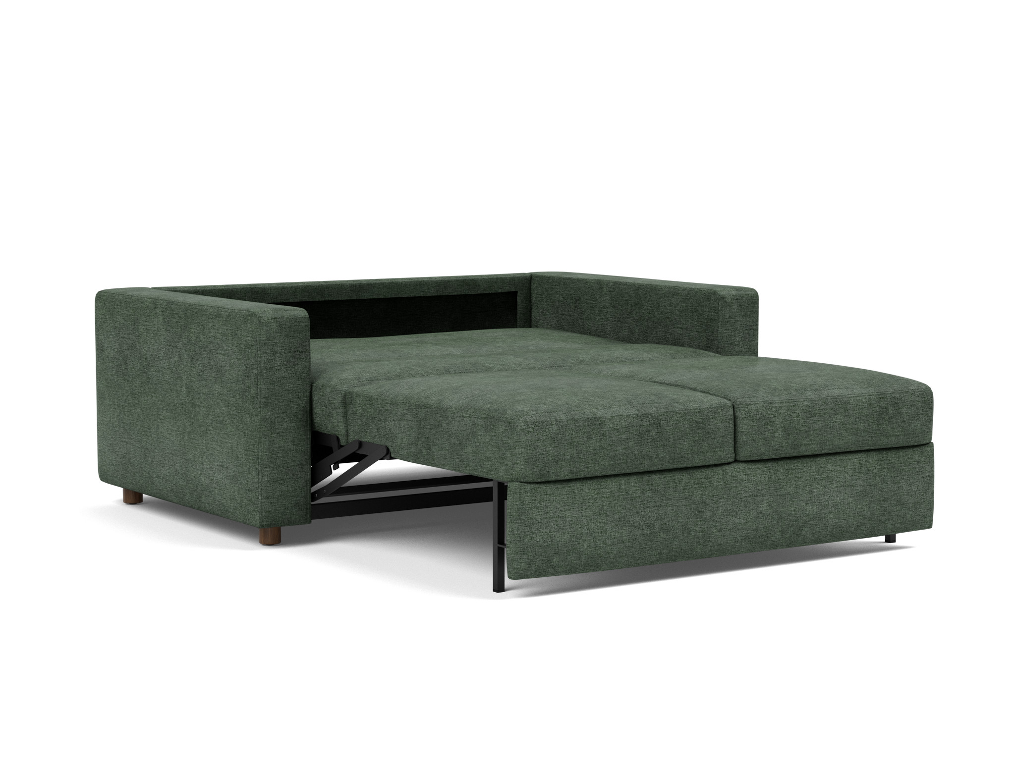 Schlafsofa Neah mit Standard-Armlehnen 140 Flachgewebe Avella 281-Pine-Green
