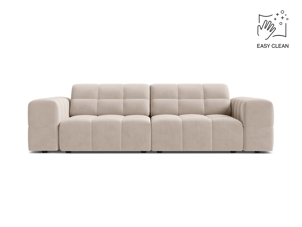 Cosmopolitan Design Sofa Chicago 3-Sitzer Samt Venus Helles Beige