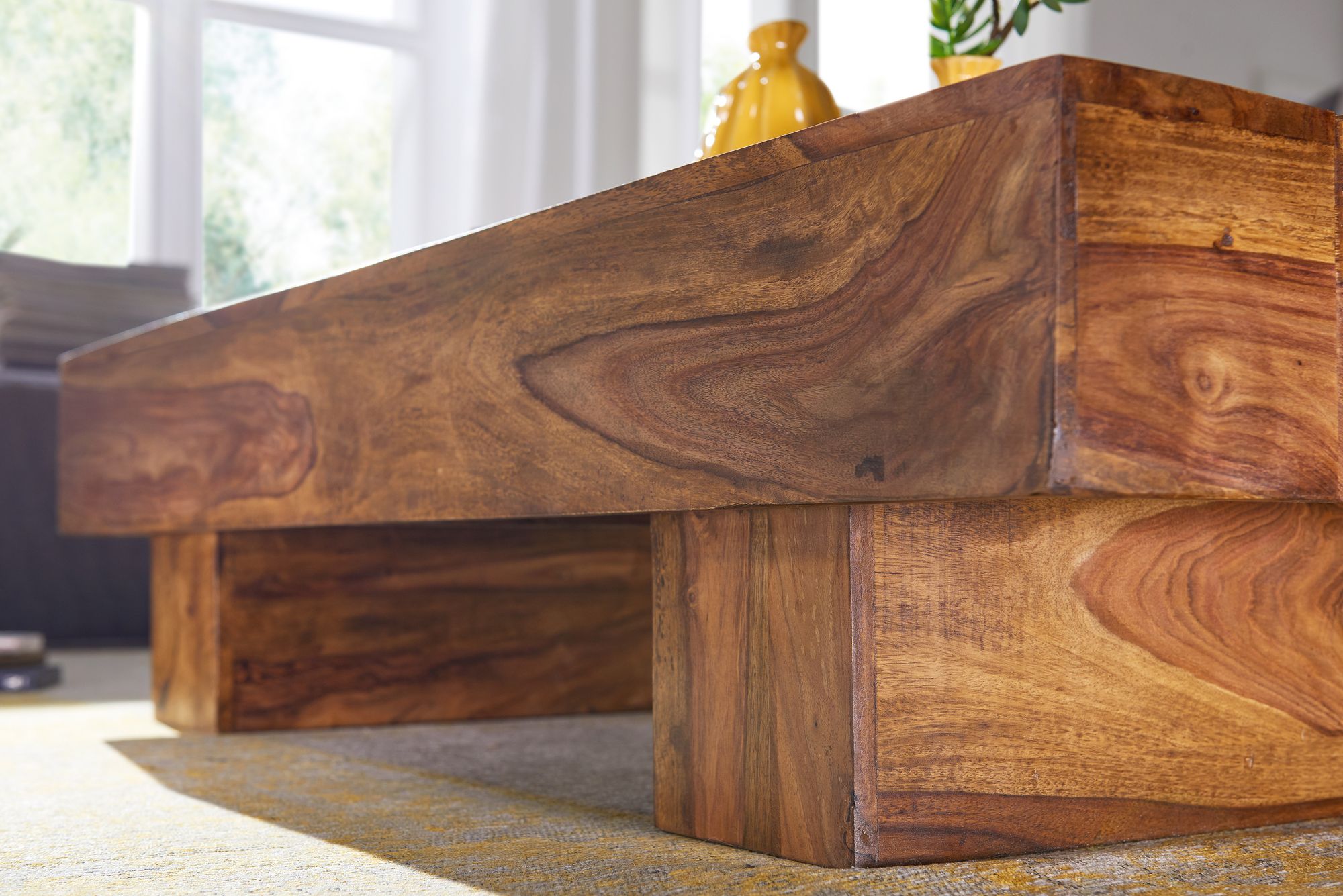 Couchtisch Eidsvag Massivholz Sheesham 120 × 45 × 30 cm