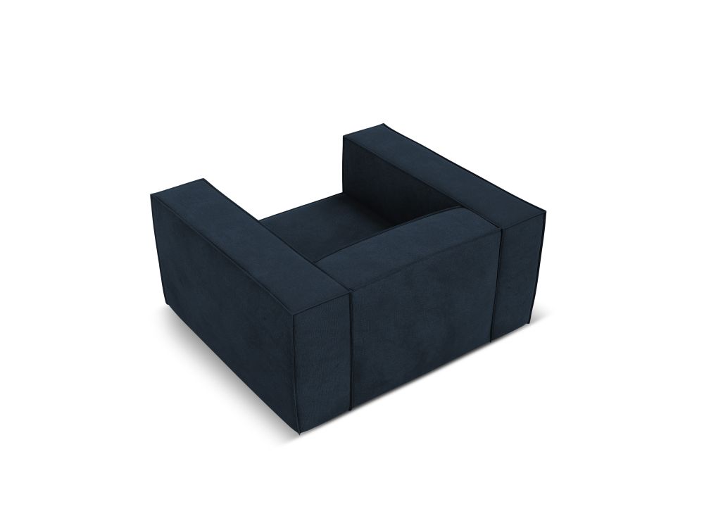 Cosmopolitan Design Sessel Turin Strukturierter Stoff Rosario Dunkelblau