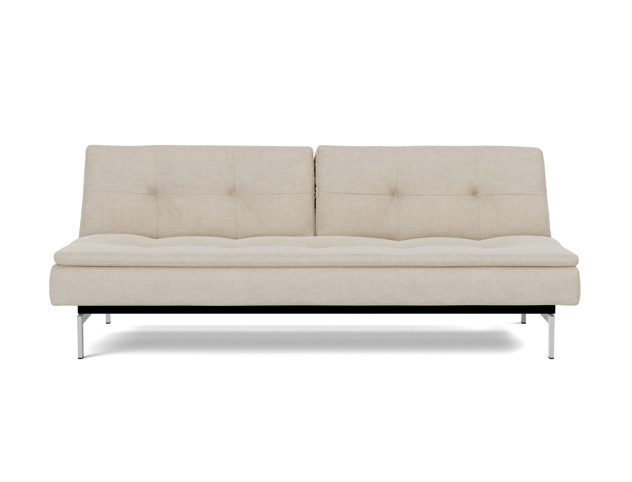 Schlafsofa Dublexo Flachgewebe Phobos 586-Latte Beine Chrom