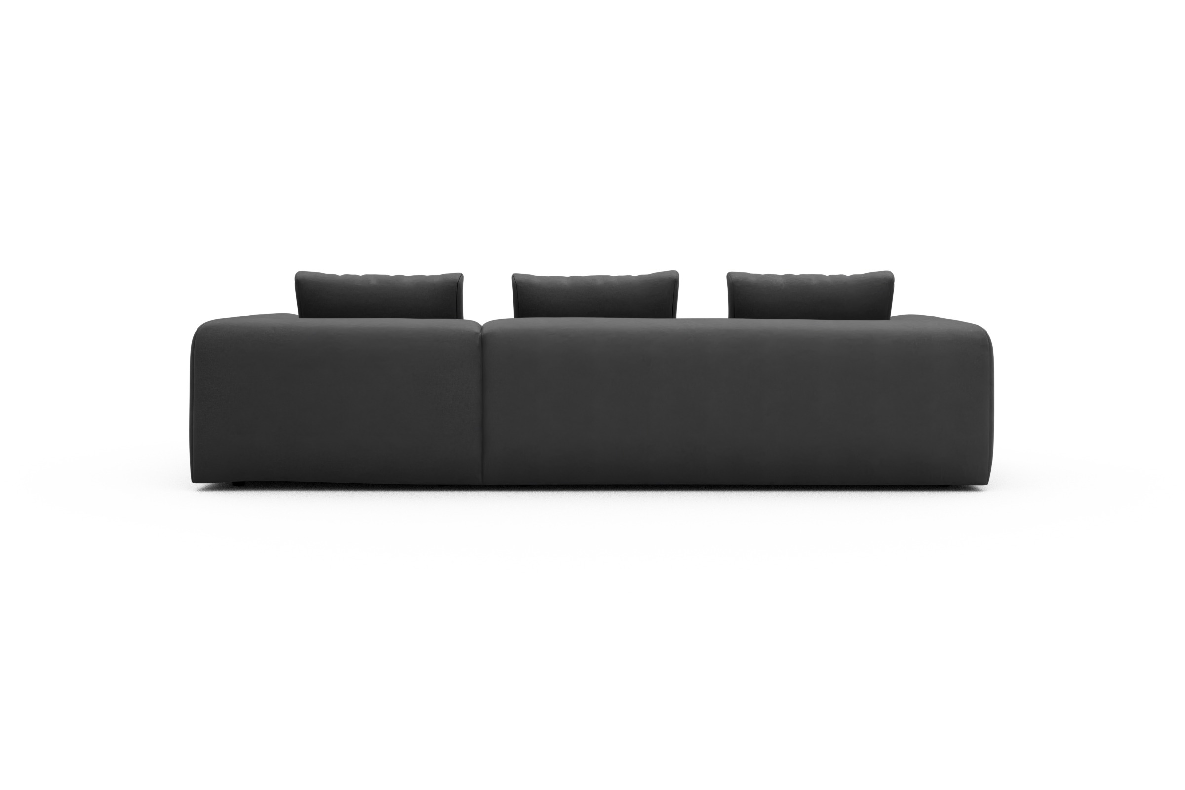 Ecksofa Fred Chaiselongue rechts mit 2,5-Sitzer Satya-Zinc
