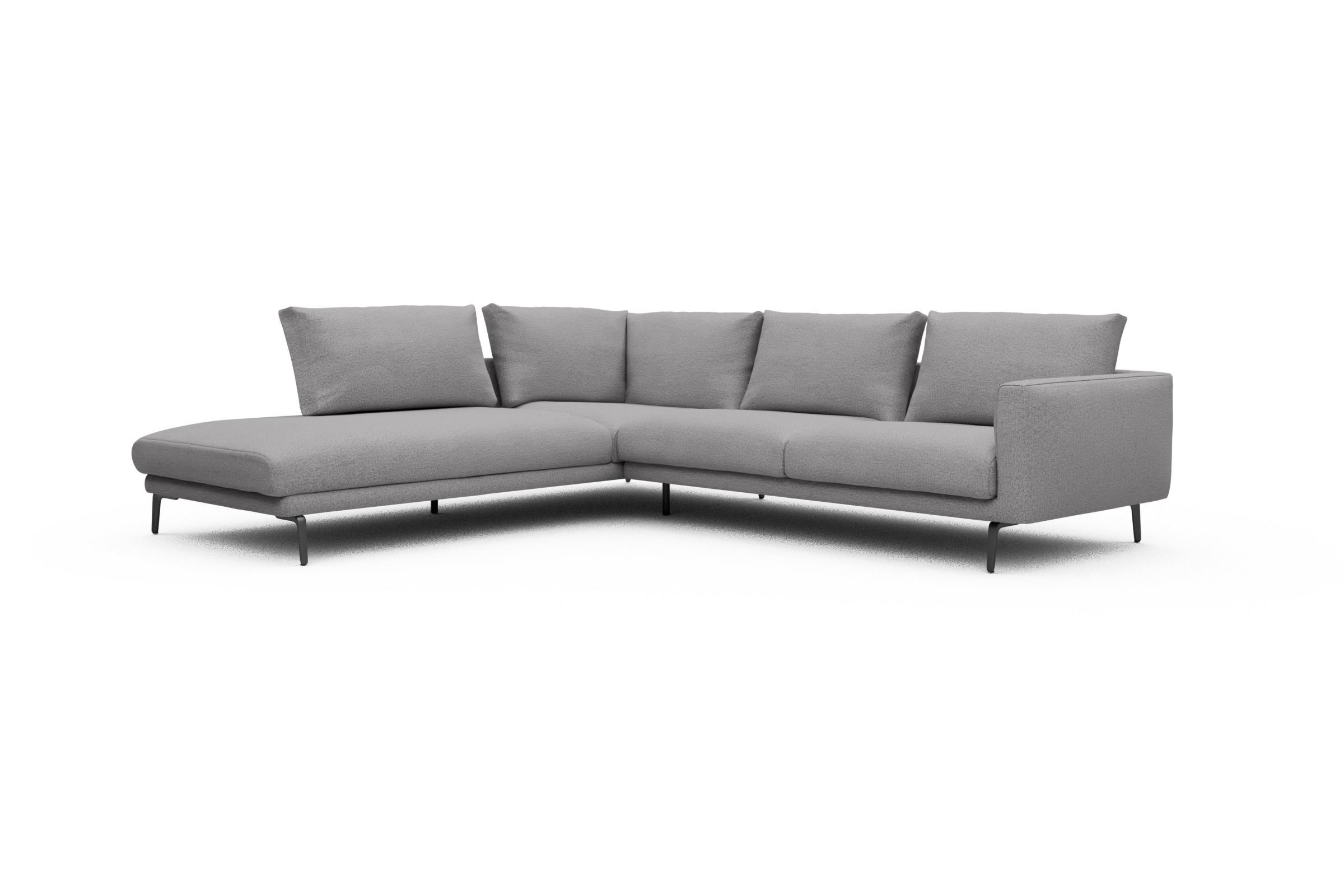 Ecksofa Karl Relax-Ecke links mit 2,5-Sitzer Sama-Grey