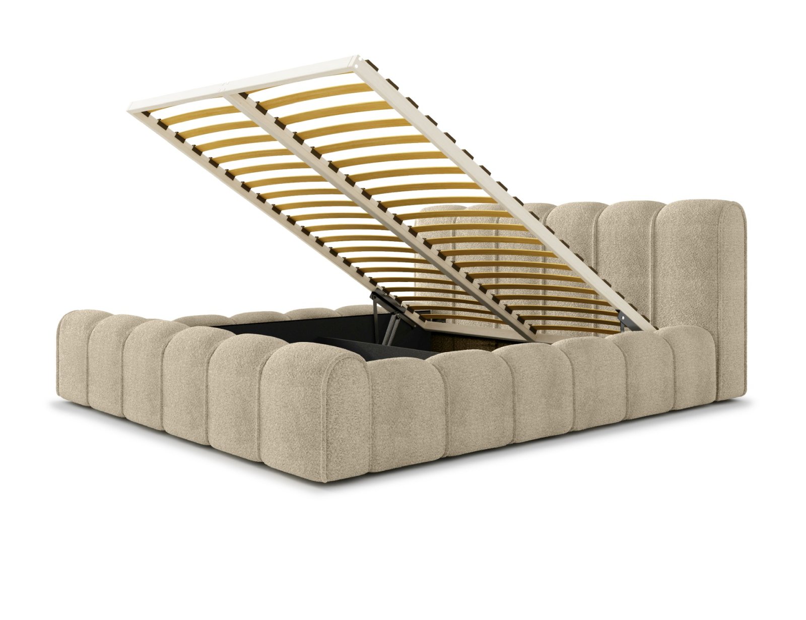 Polsterbett Belio Boucle 160x200 mit Holzrahmen Quelle 06