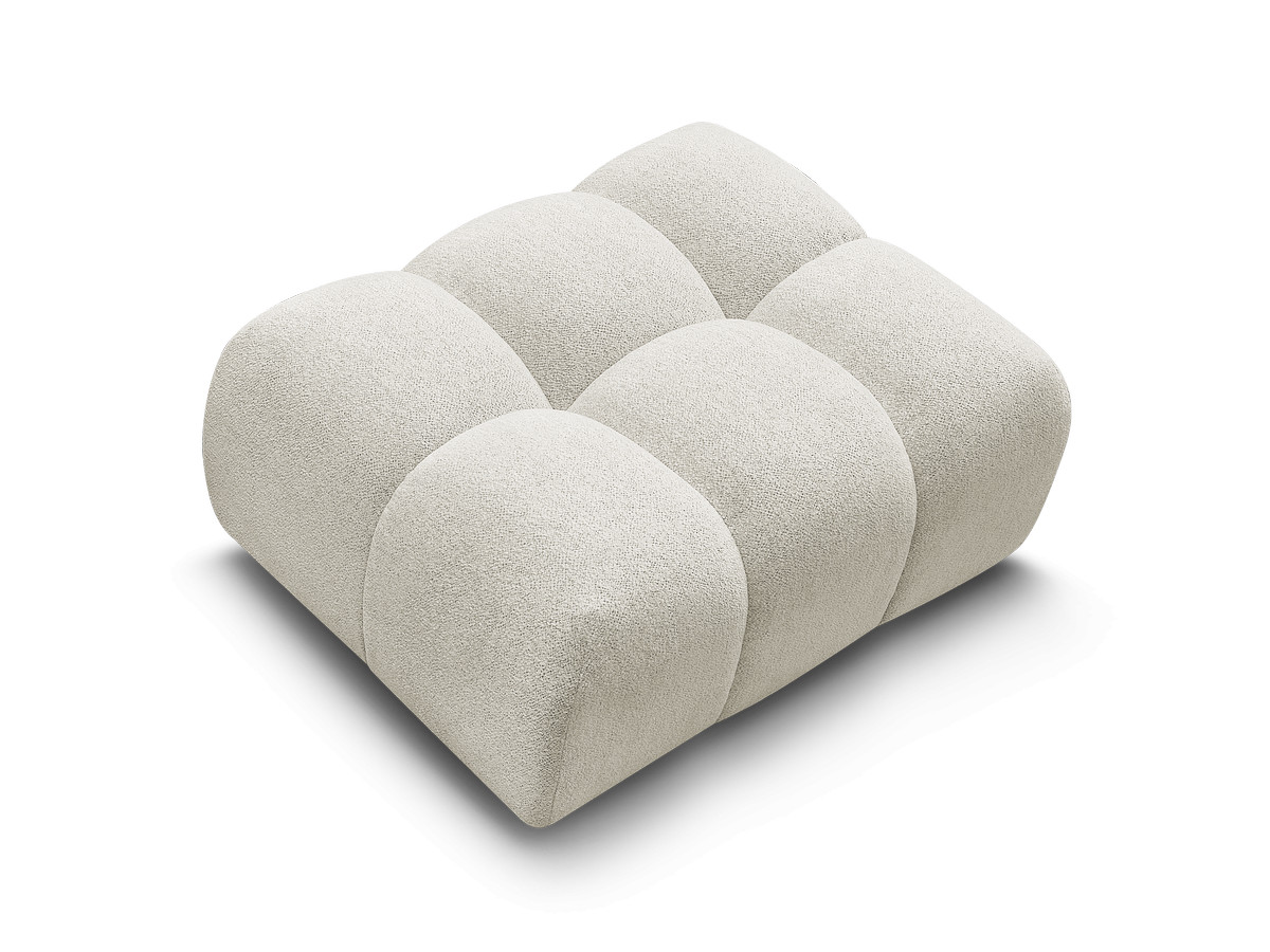 Bobochic Melisse Pouf Melange-Stoff Weiß