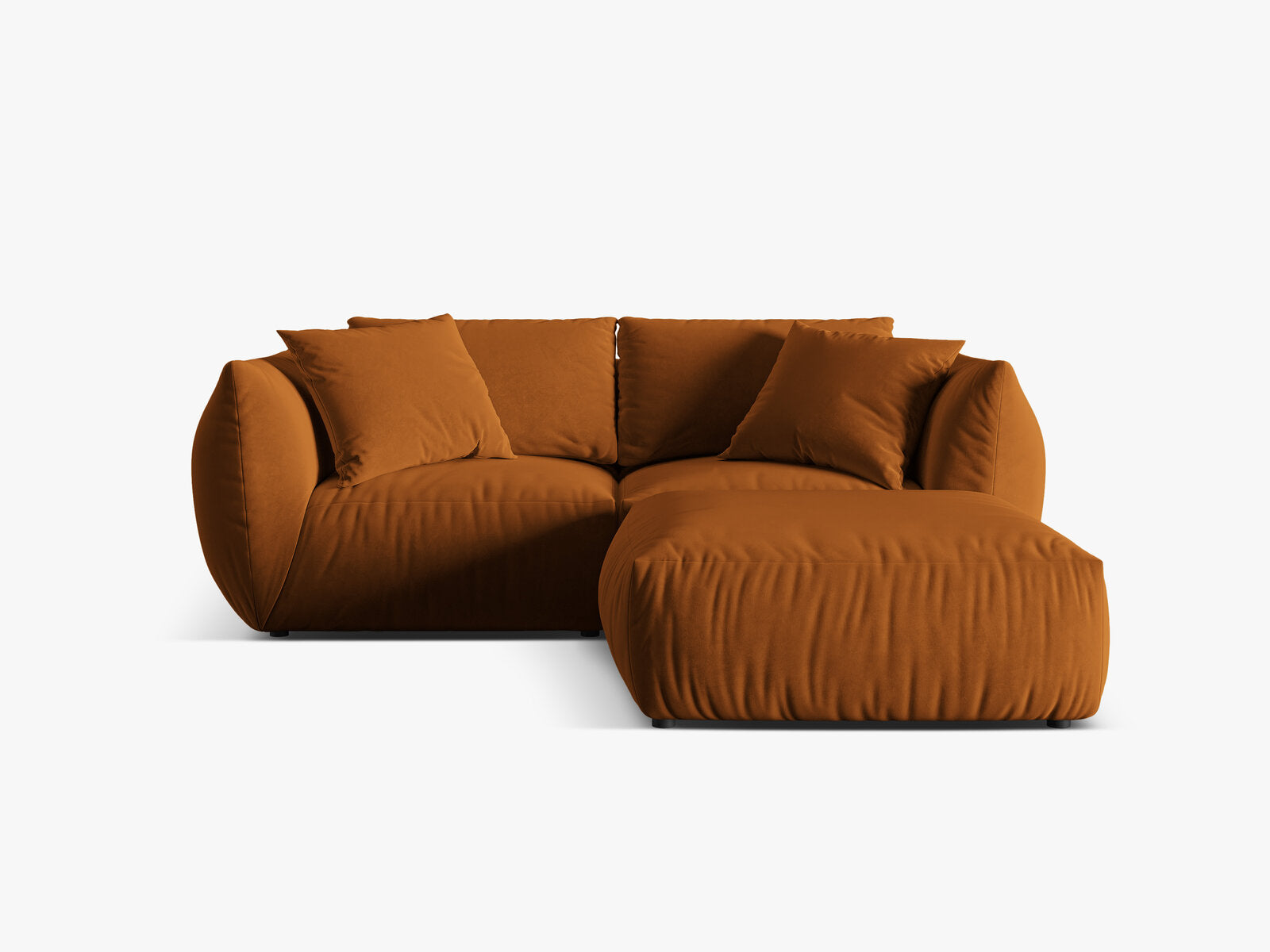 Micadoni Modulares Sofa Chris 4-Sitzer Samt Terrakotta