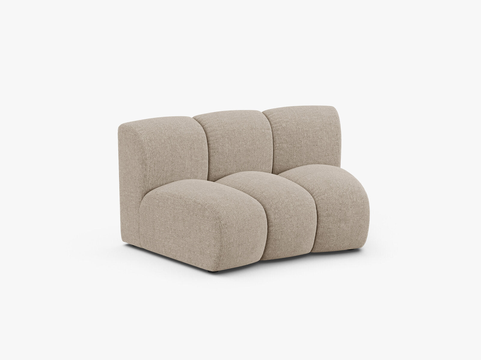Micadoni Modul Armlos Lupine 1-Sitzer Large Chenille Eden Dunkelbeige