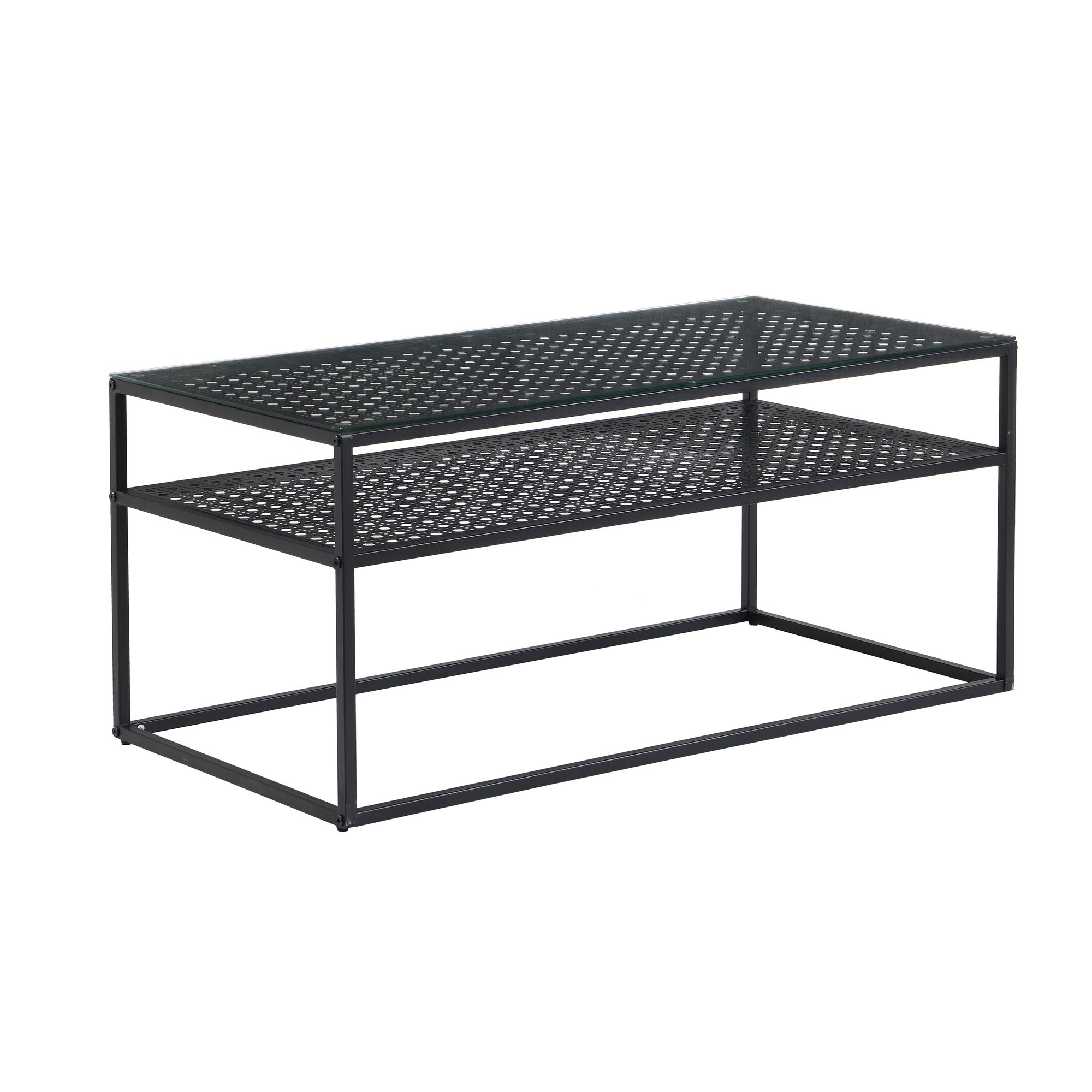 Couchtisch Jondal Glas Schwarz 100 × 50 × 45 cm