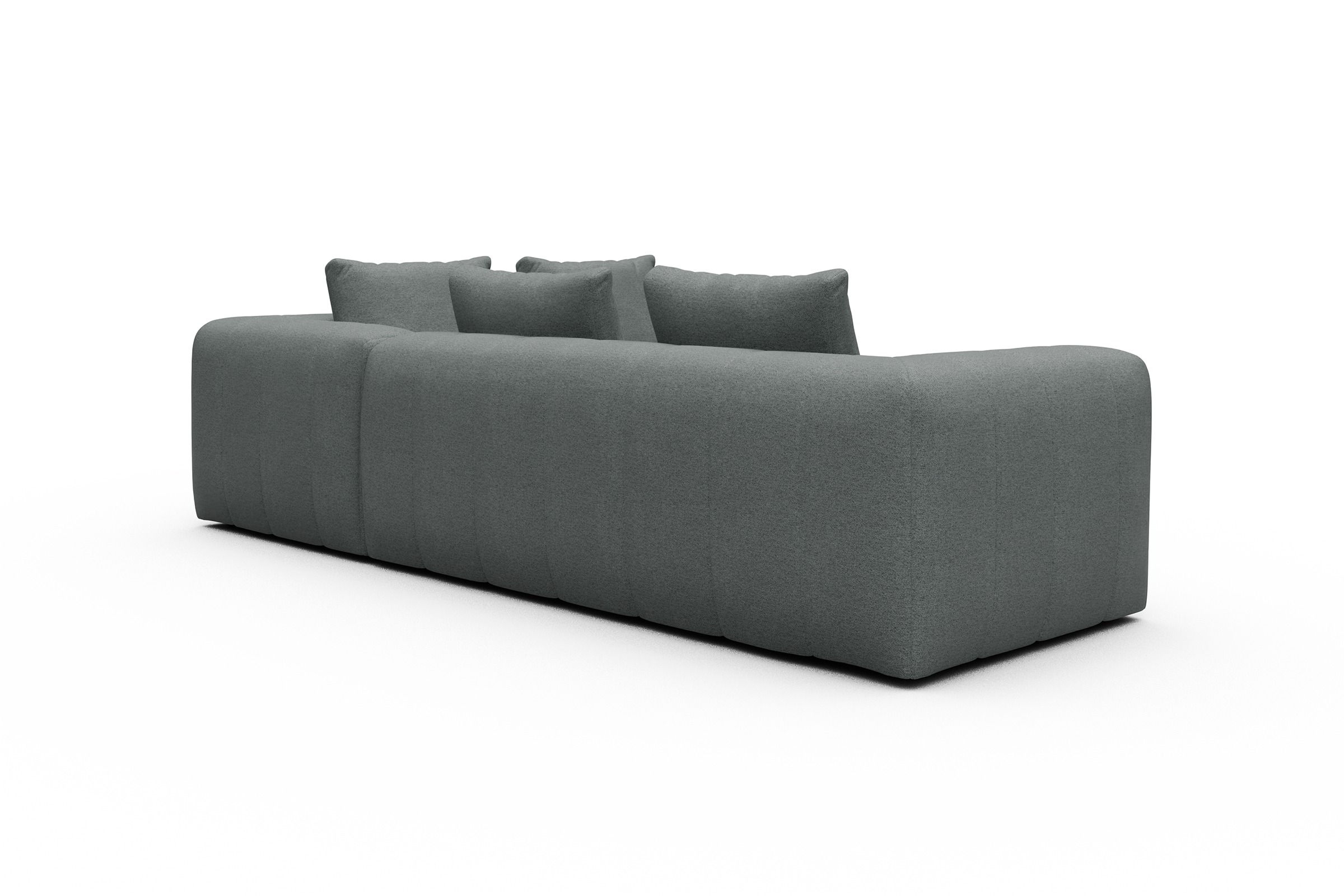Ecksofa Hugo 2x 2,5-Sitzer Armlehne links Denari-Soft-Grey