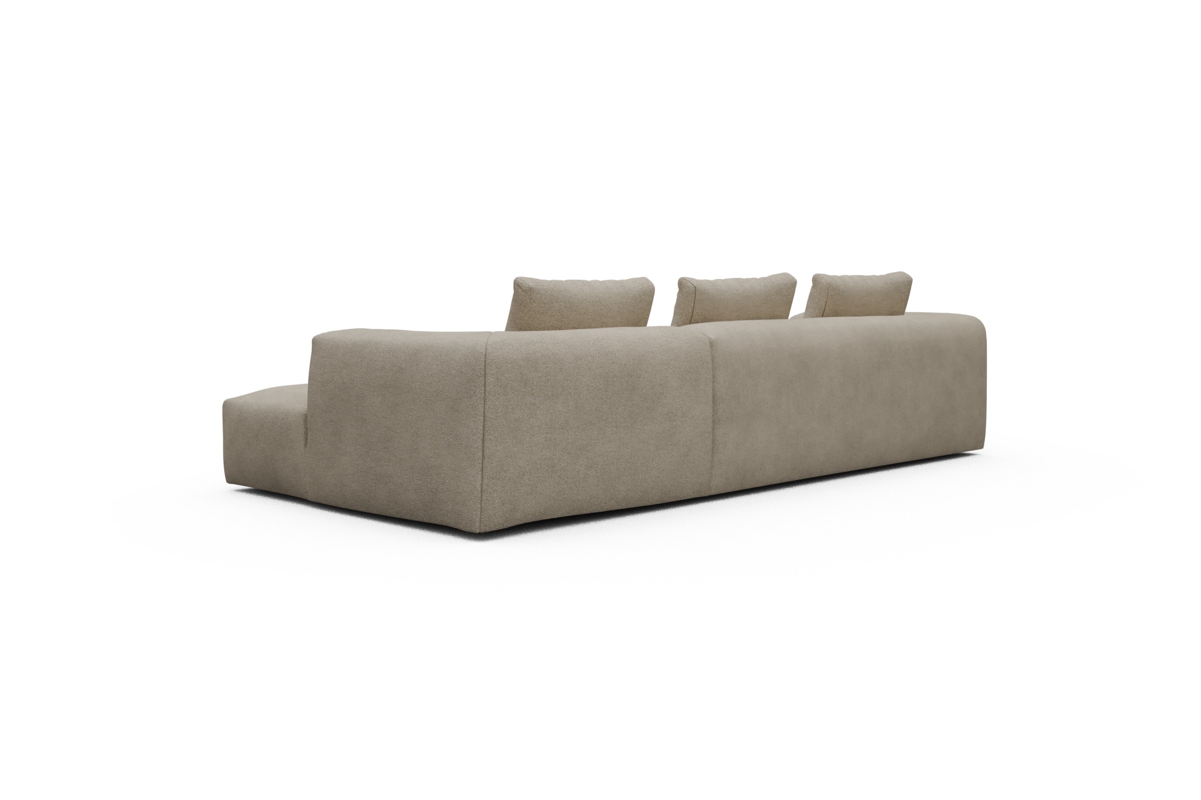 Ecksofa Fred Chaiselongue rechts mit 2,5-Sitzer Boucle-Belge