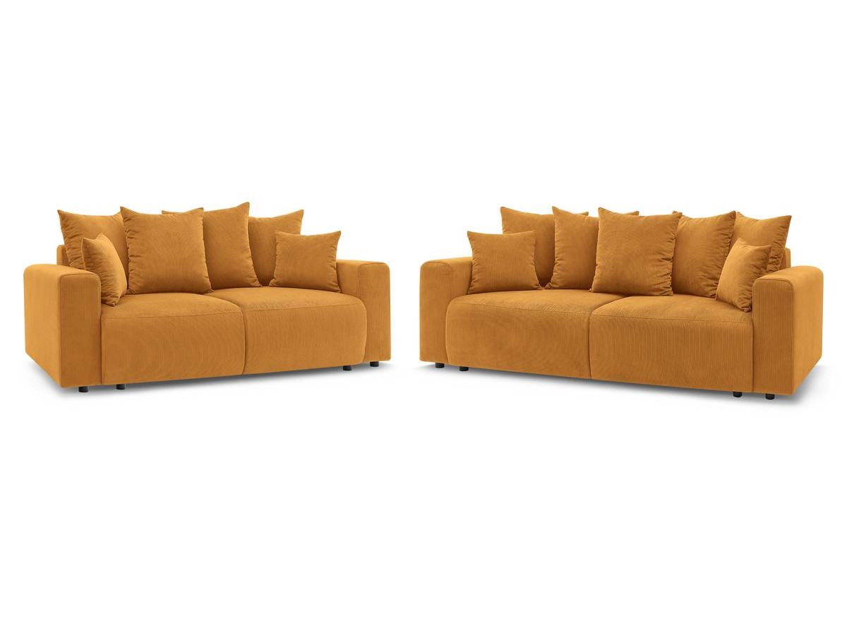 Bobochic Envy Sofa 5-Sitzer Cordsamt Gelb