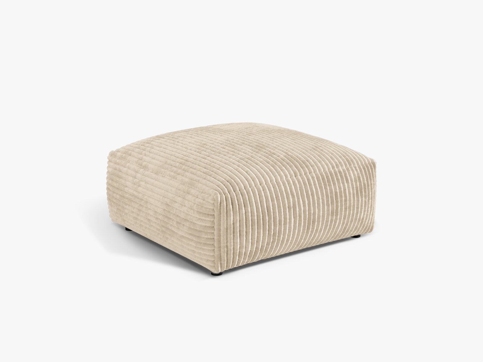 Micadoni Hocker Martina Groß 1-Sitzer Kord Tilia Helles Beige