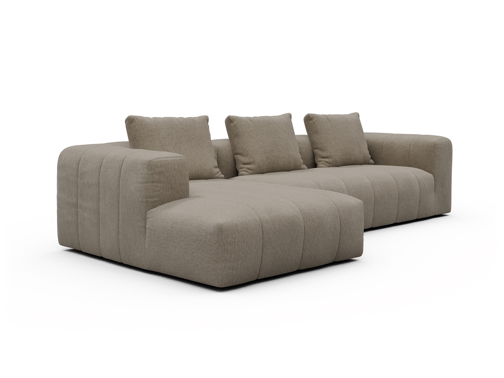 Hugo 2,5-Sitzer Armlehne rechts mit Chaiselongue Smooth-Belge moebelfaktor
