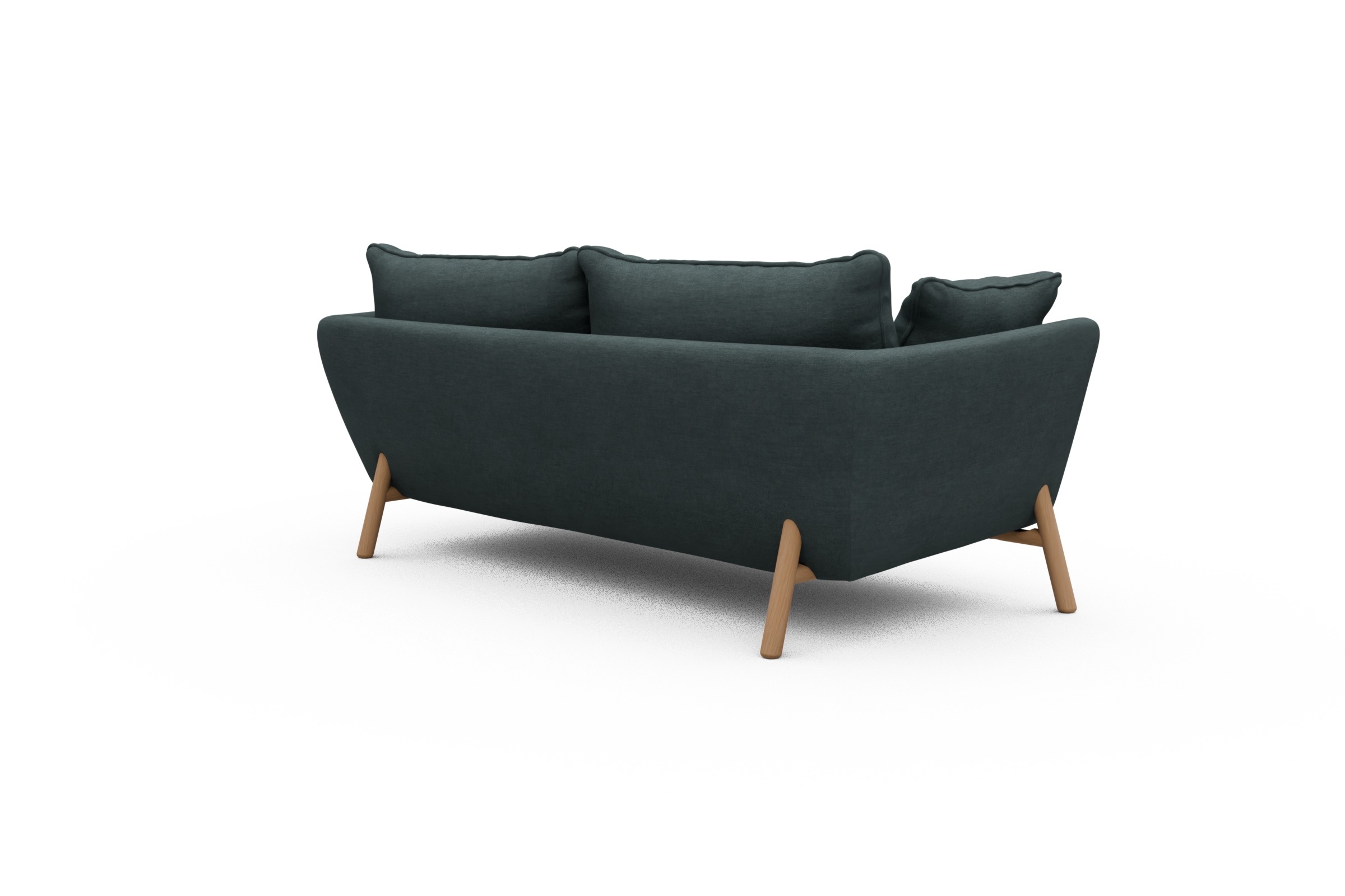 Sofa Emil PREMIUM 2-Sitzer Beinfarbe Eiche Natur Vivus-Blue