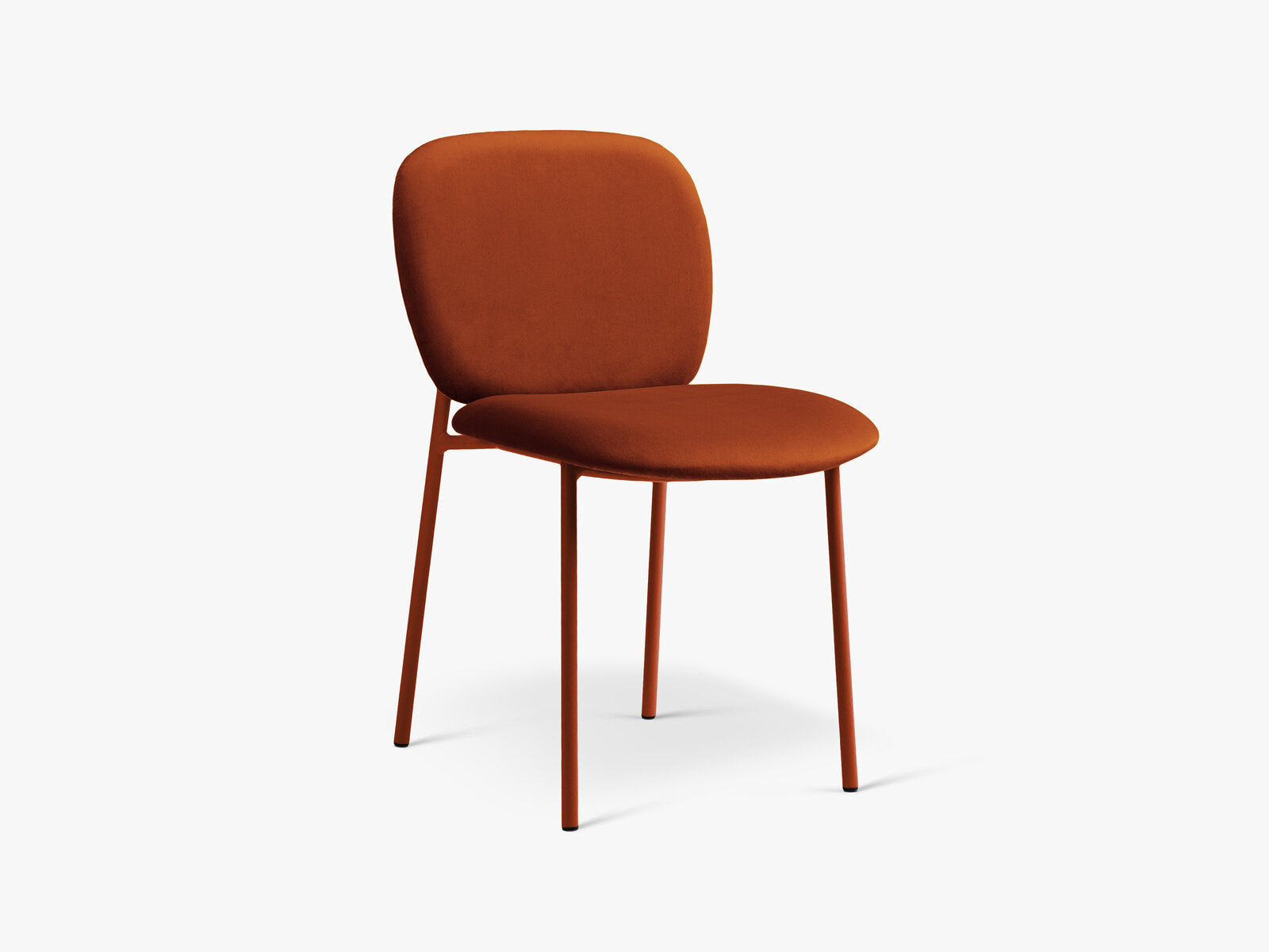 Micadoni Stuhl Caroline Samt Magic Velvet Kastanienbraun Rot