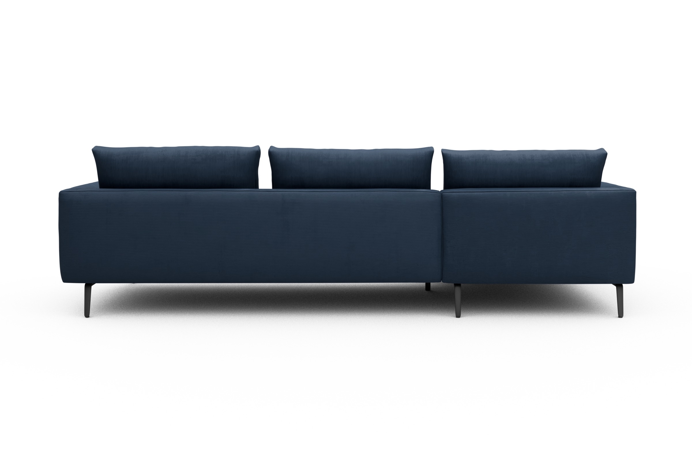 Ecksofa Karl Chaiselongue links mit 2,5-Sitzer Cordufine-Royal-Blue