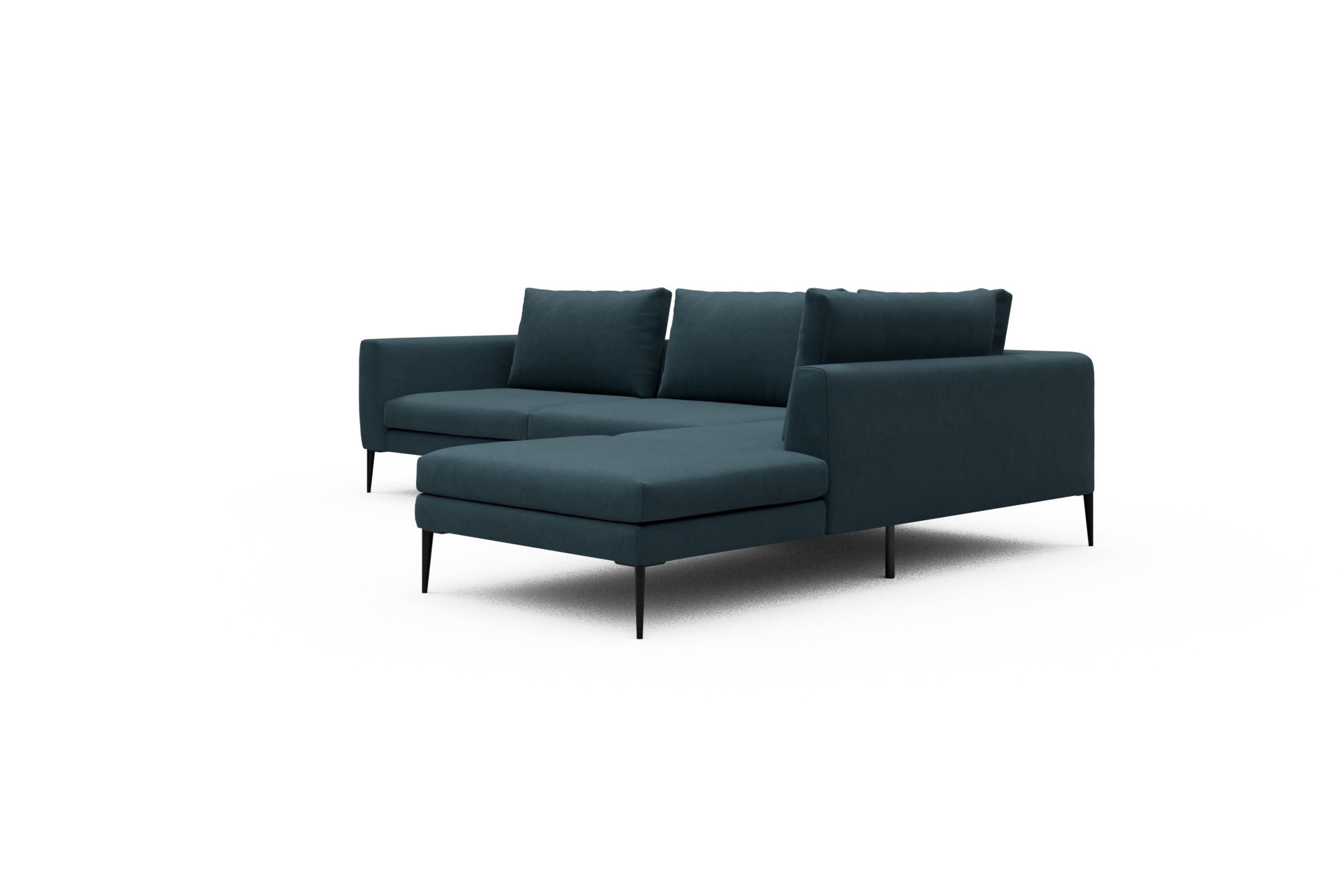 Ecksofa Paul Relax-Ecke links mit 3-Sitzer Satya-Indigo