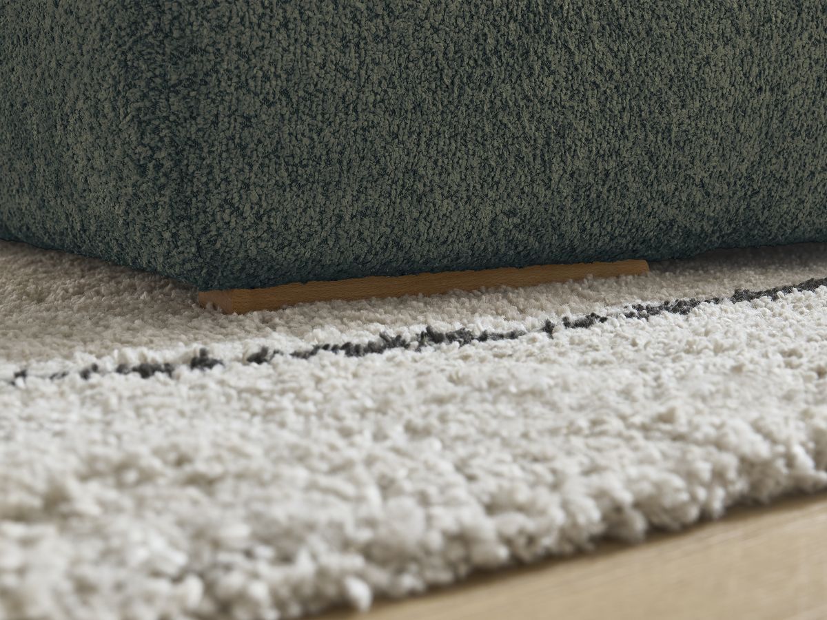 Bobochic Anakin Pouf Bouclé-Stoff Grün