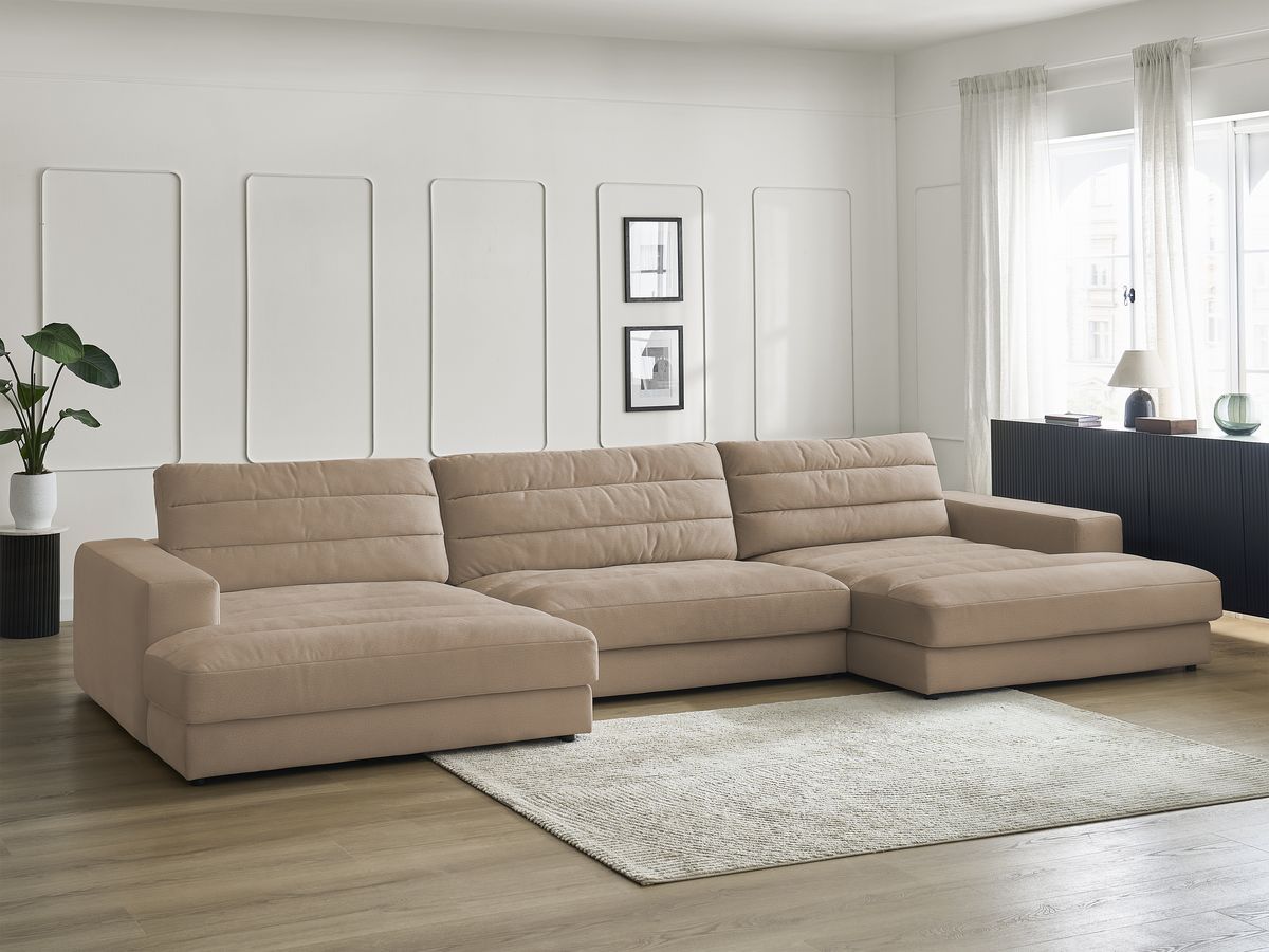 Bobochic Sierra Wohnlandschaft Samt Taupe