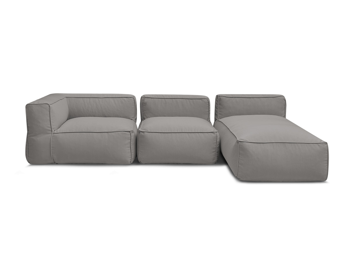 Bobochic Giulia Gartensofa 3-Sitzer 240 × 170 cm Stoff Dunkelgrau