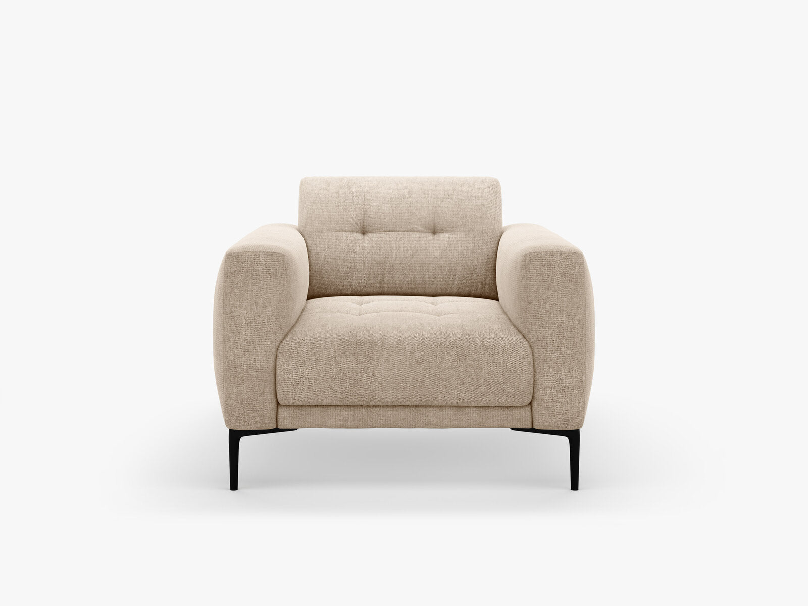 Micadoni Sessel Bemy 1-Sitzer Strukturierter Stoff Sand